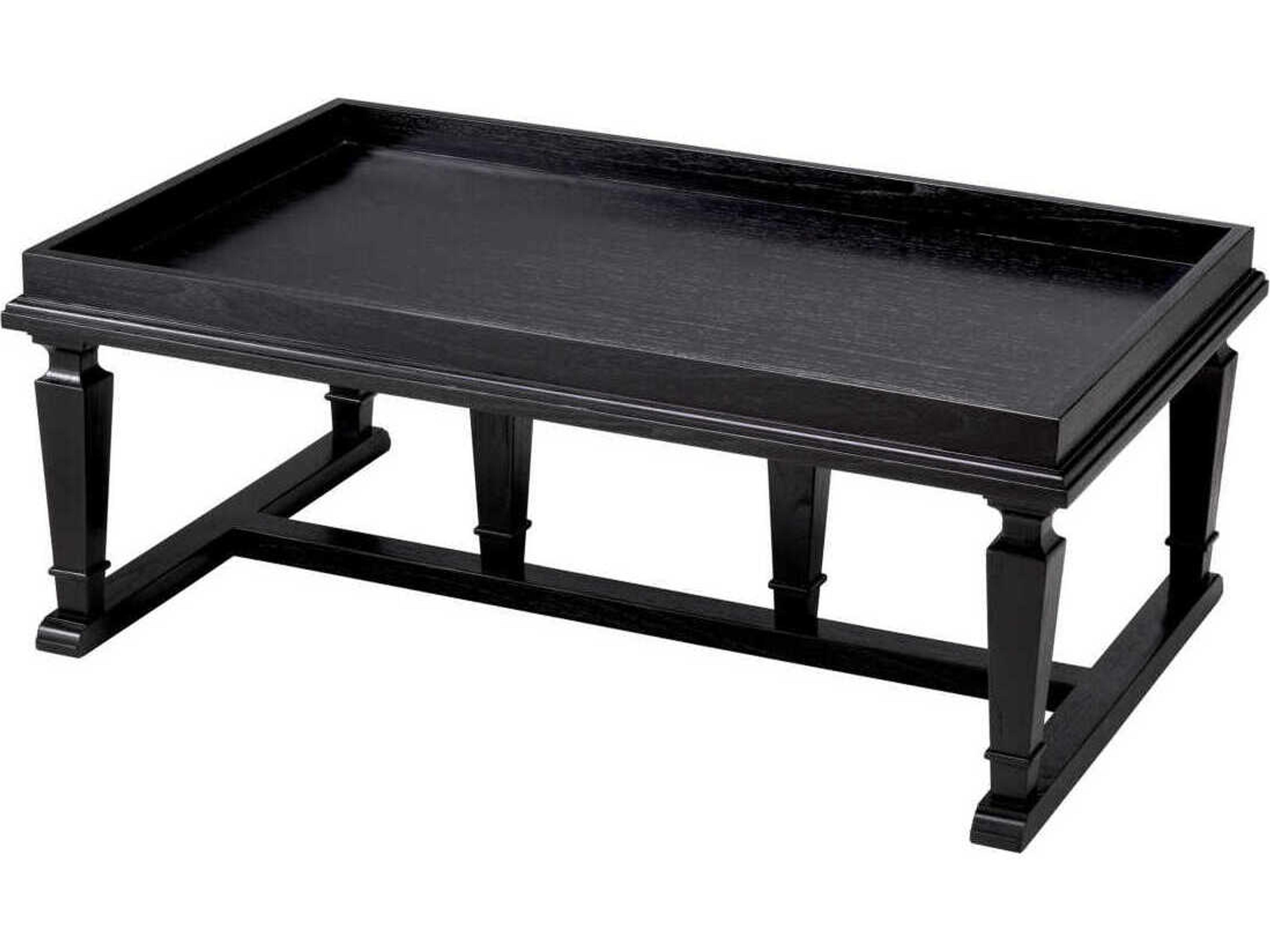 Eichholtz Americana Rectangular Wood Black Veneer Coffee Table