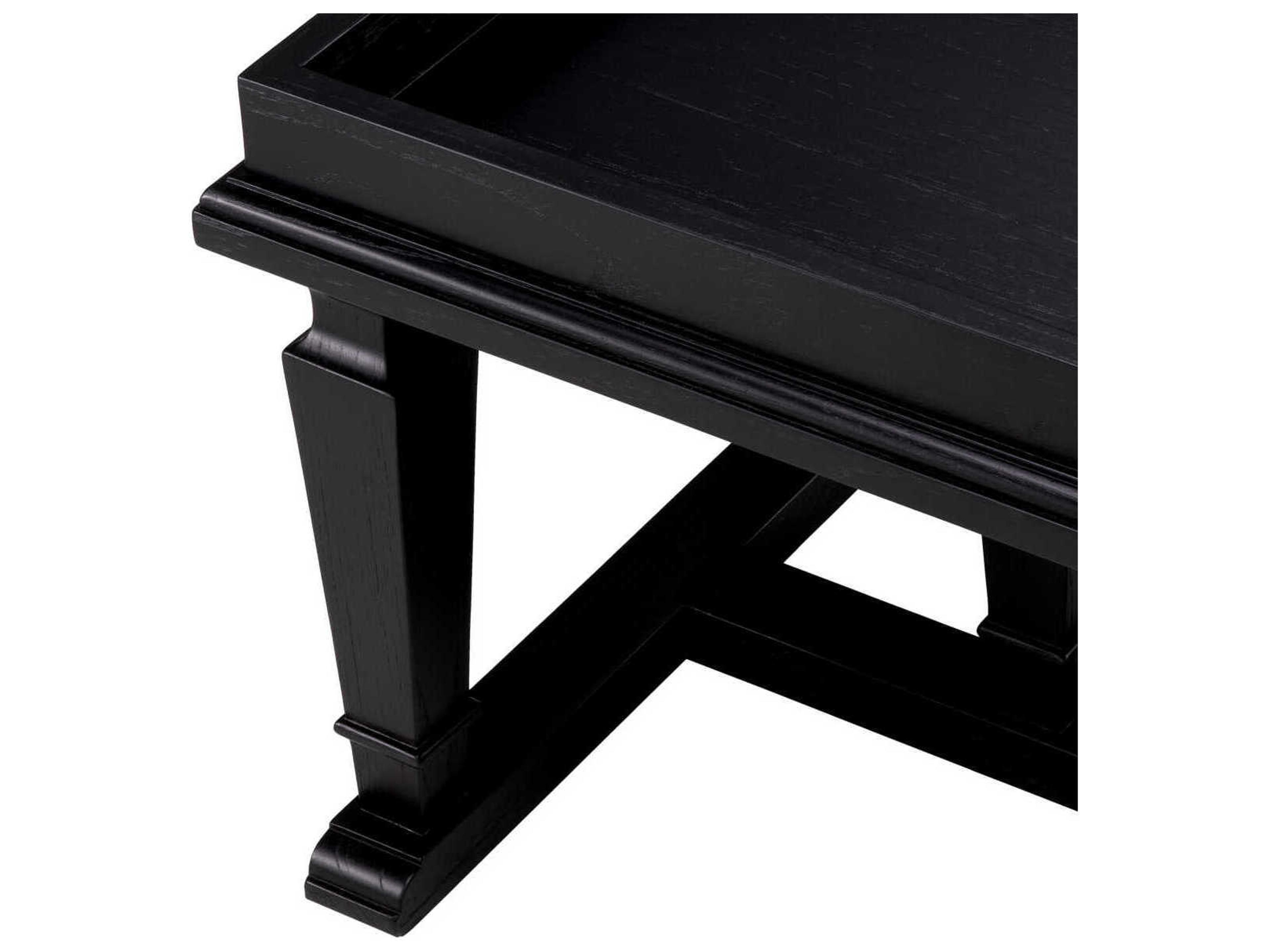 Eichholtz Americana Square Wood Black Veneer End Table