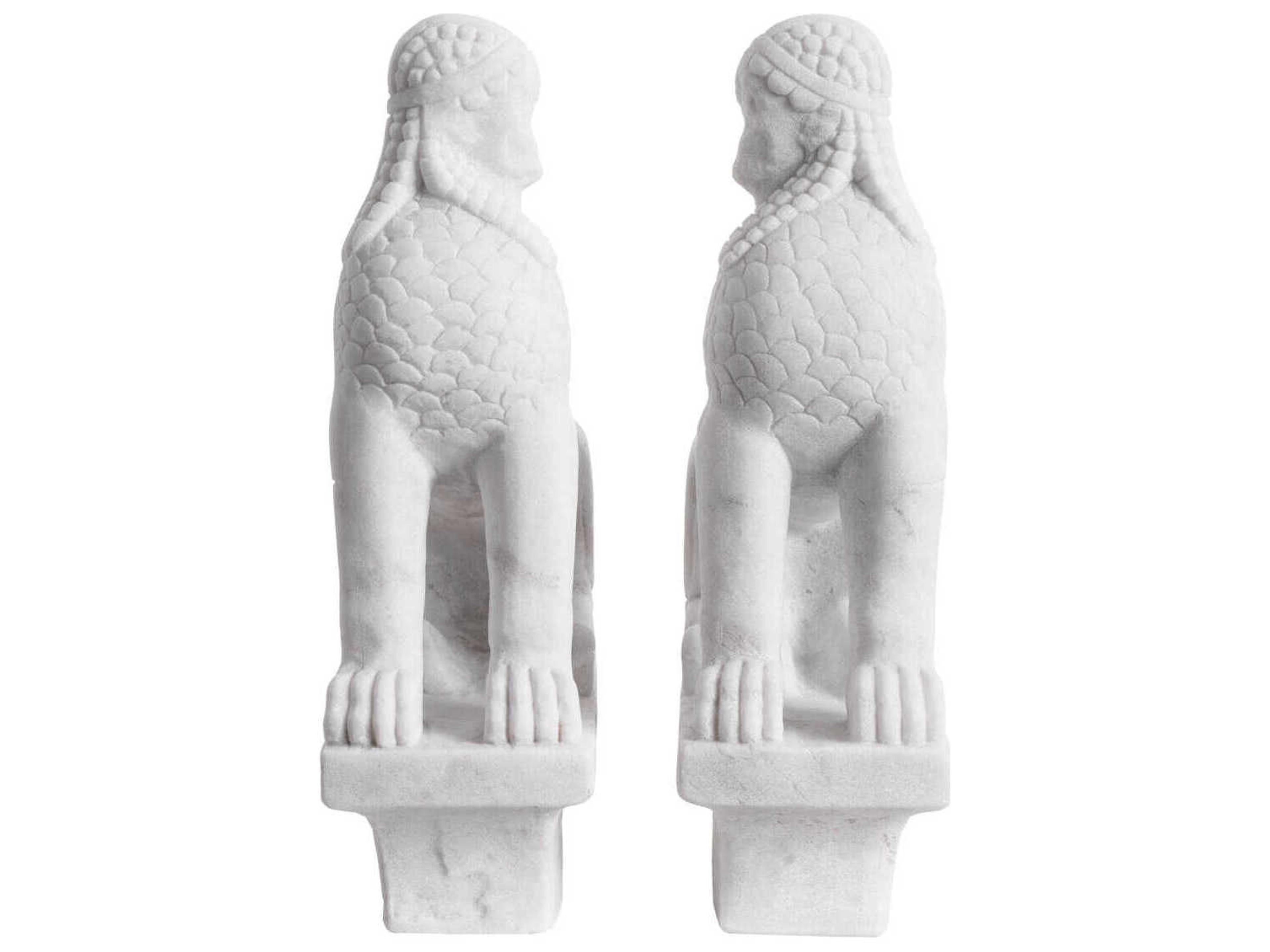 Eichholtz Book Ends White Marble Bookend Set of 2