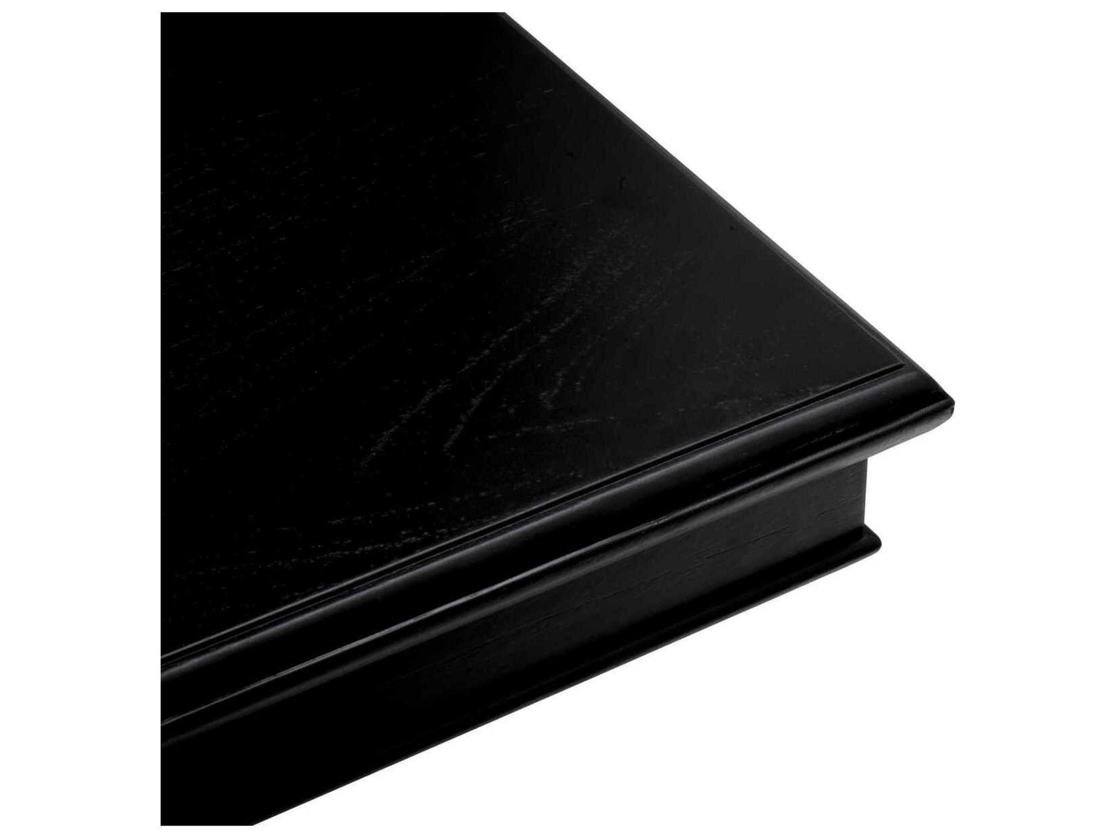 Eichholtz Library Rectangular Wood Black Veneer Dining Table