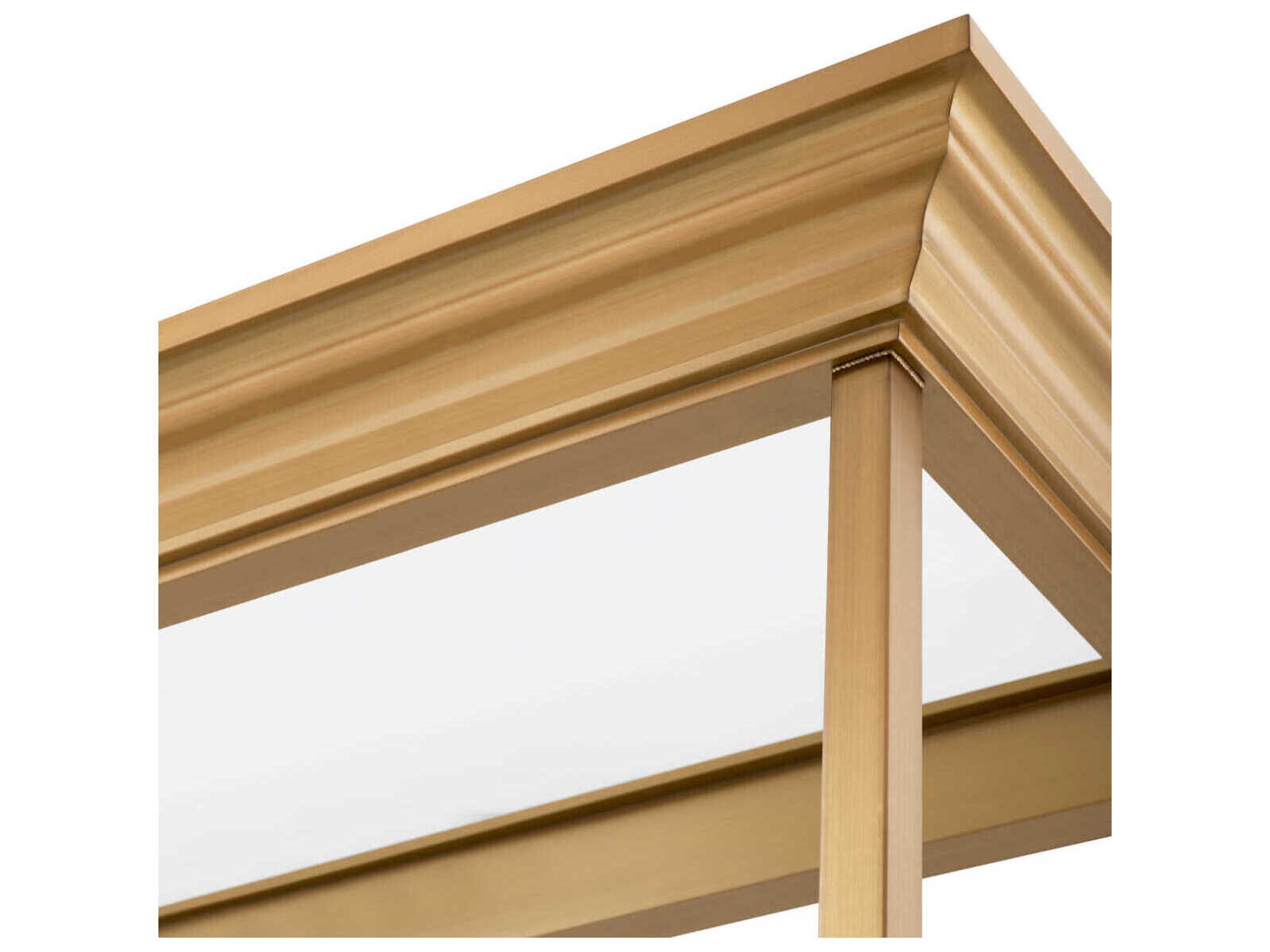 Eichholtz Watson Brushed Brass Clear Glass Display Cabinet