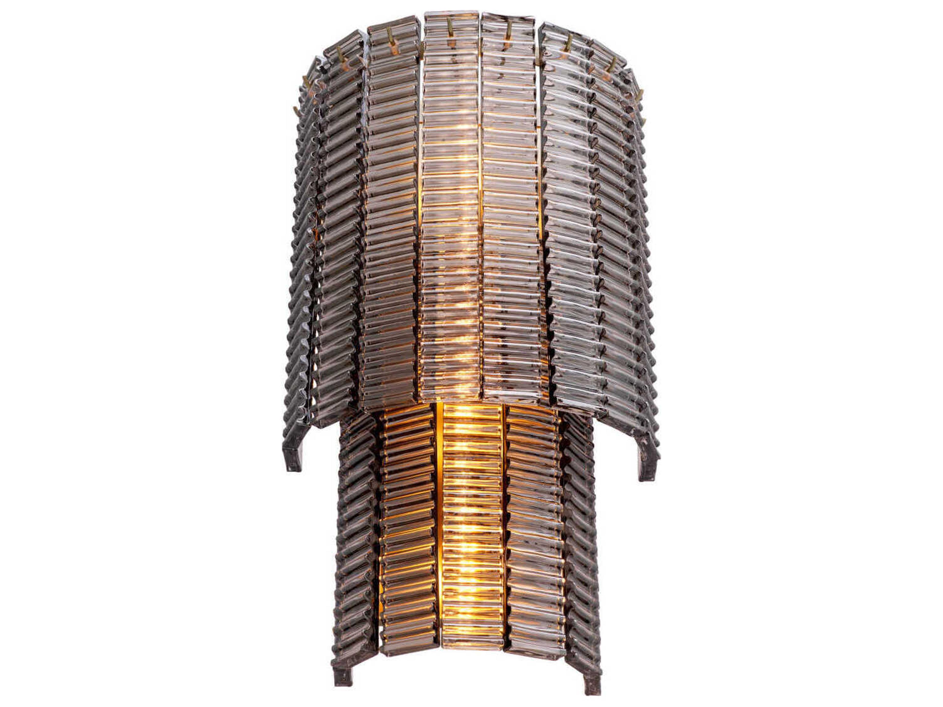 Eichholtz Imperial Brushed Brass Smoke Glass Wall Sconce