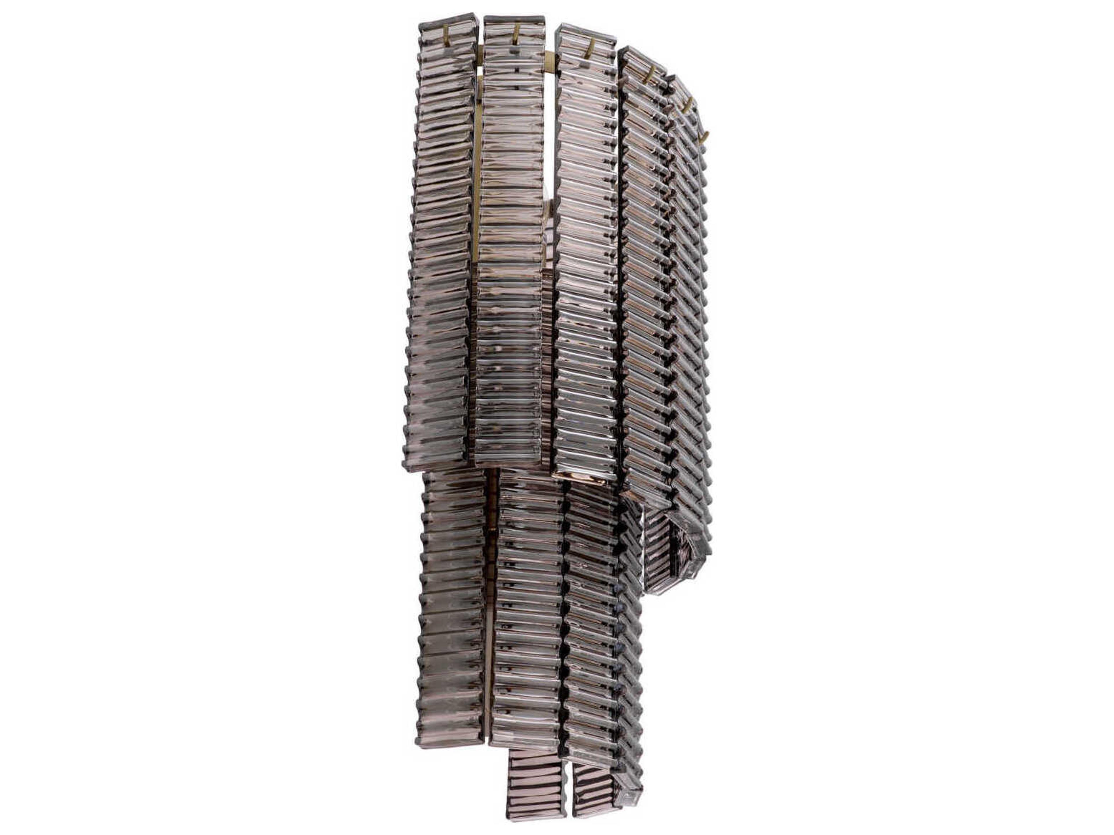 Eichholtz Imperial Brushed Brass Smoke Glass Wall Sconce