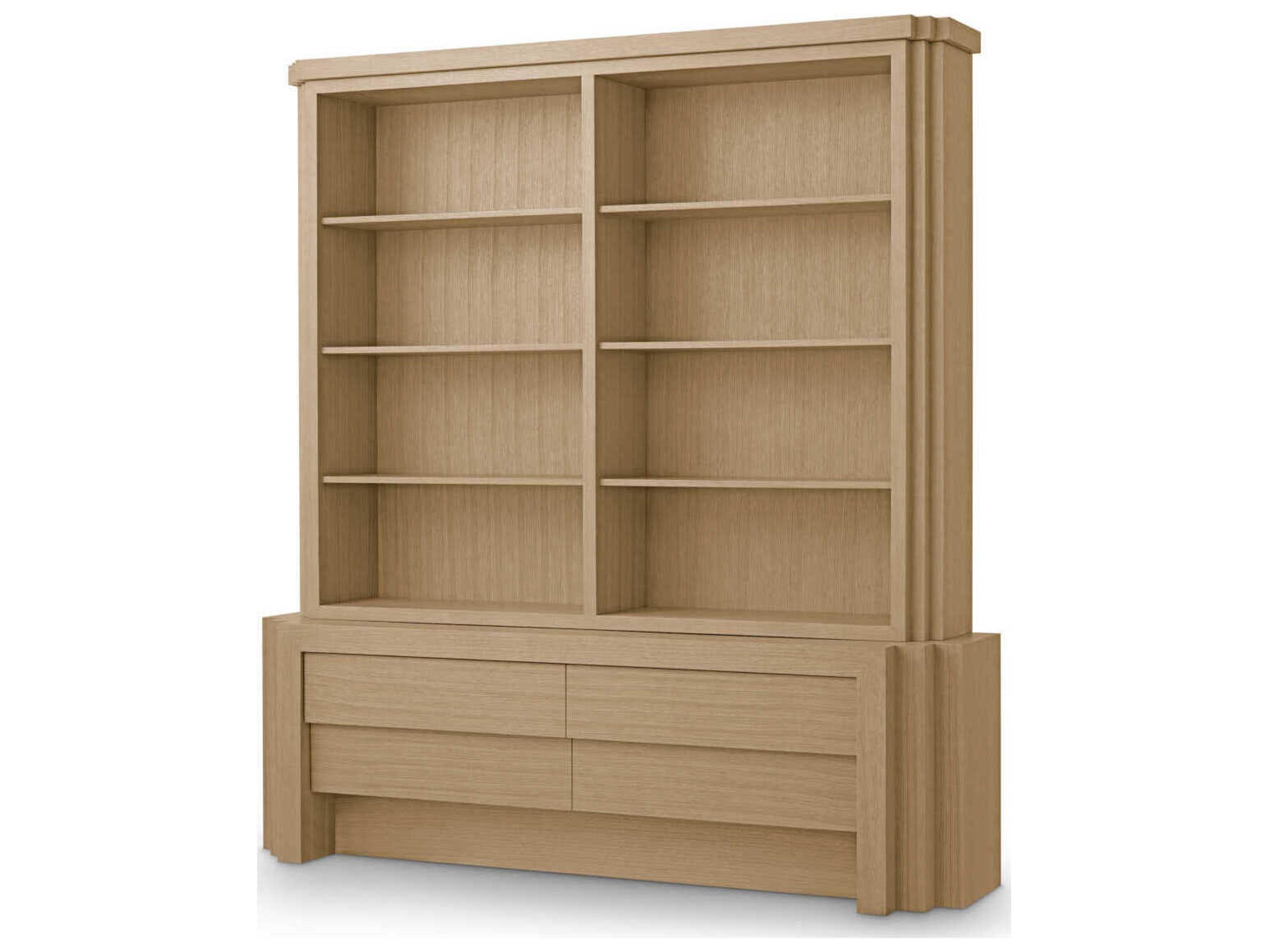 Metropolitan Oak Wood Natural Veneer Display Cabinet
