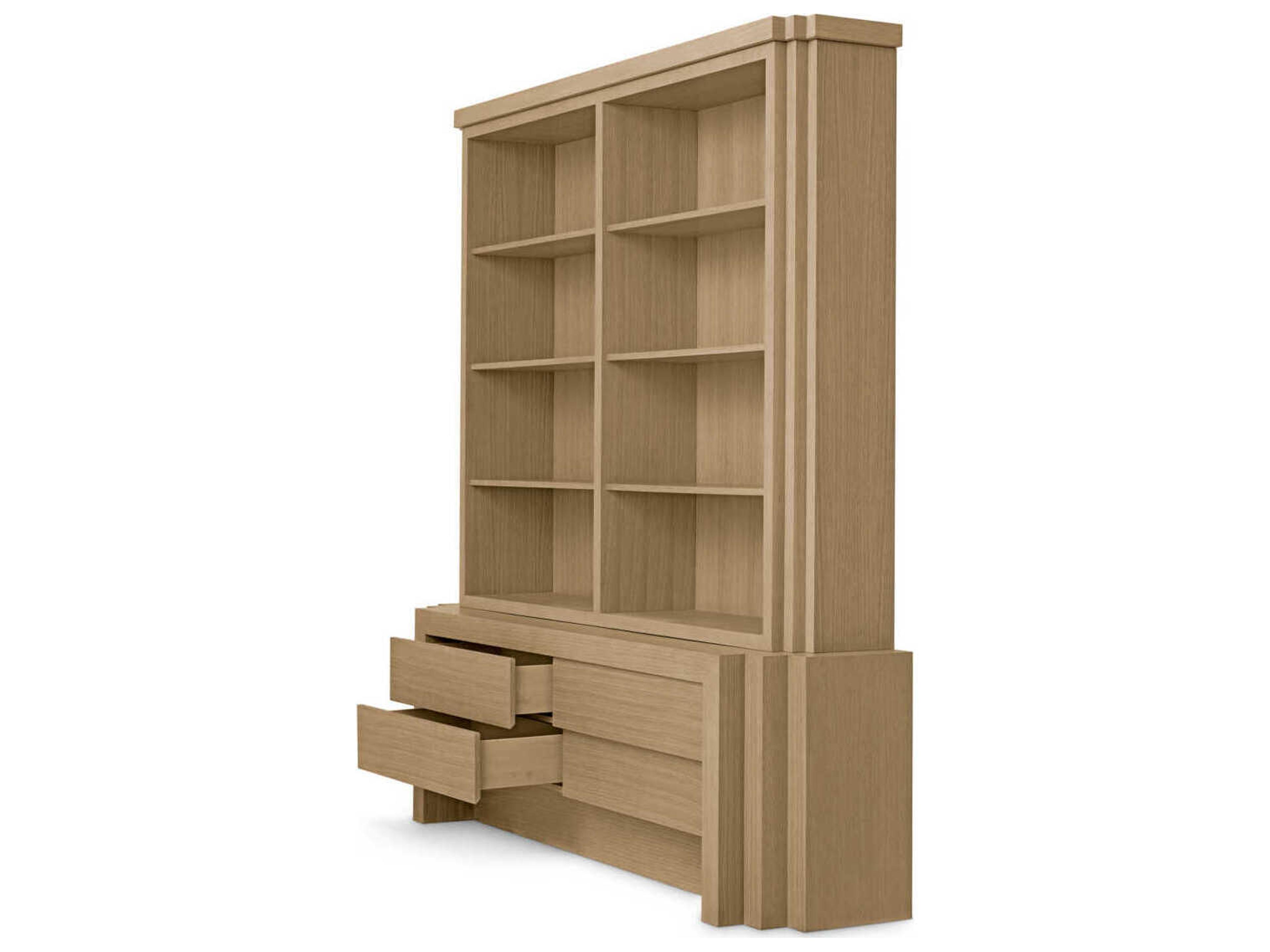 Eichholtz Metropolitan Oak Wood Natural Veneer Display Cabinet