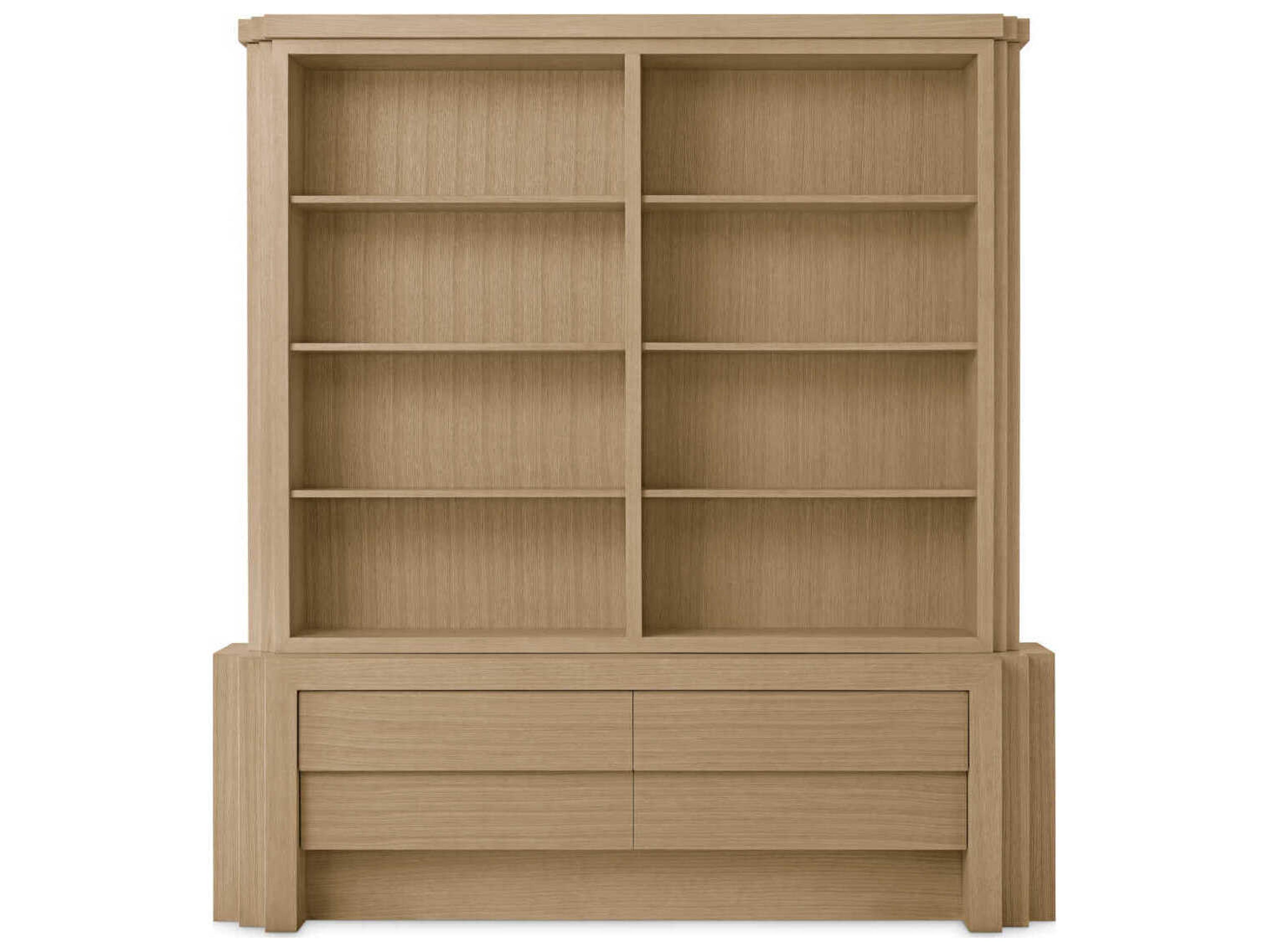 Eichholtz Metropolitan Oak Wood Natural Veneer Display Cabinet