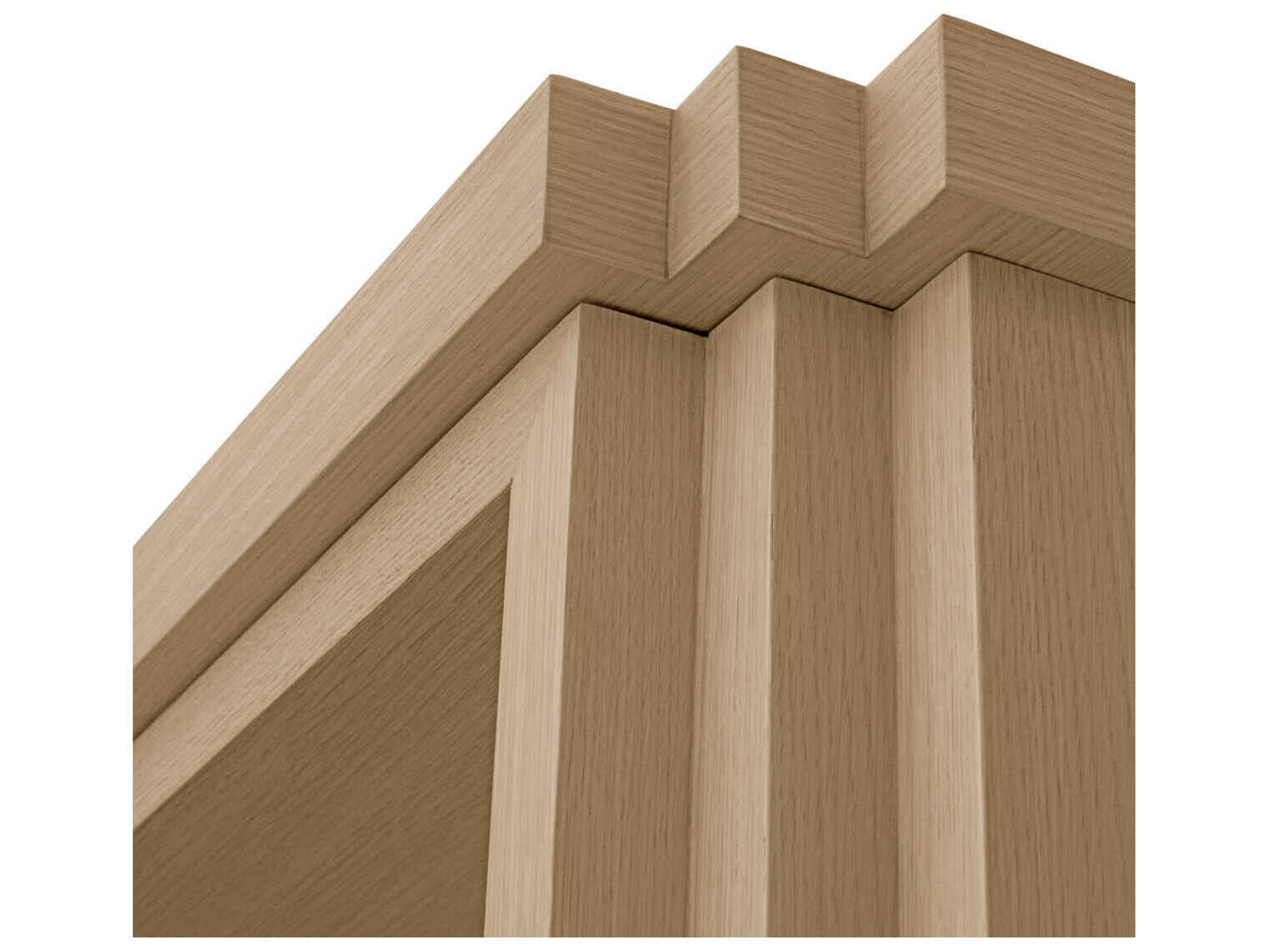 Eichholtz Metropolitan Oak Wood Natural Veneer Display Cabinet