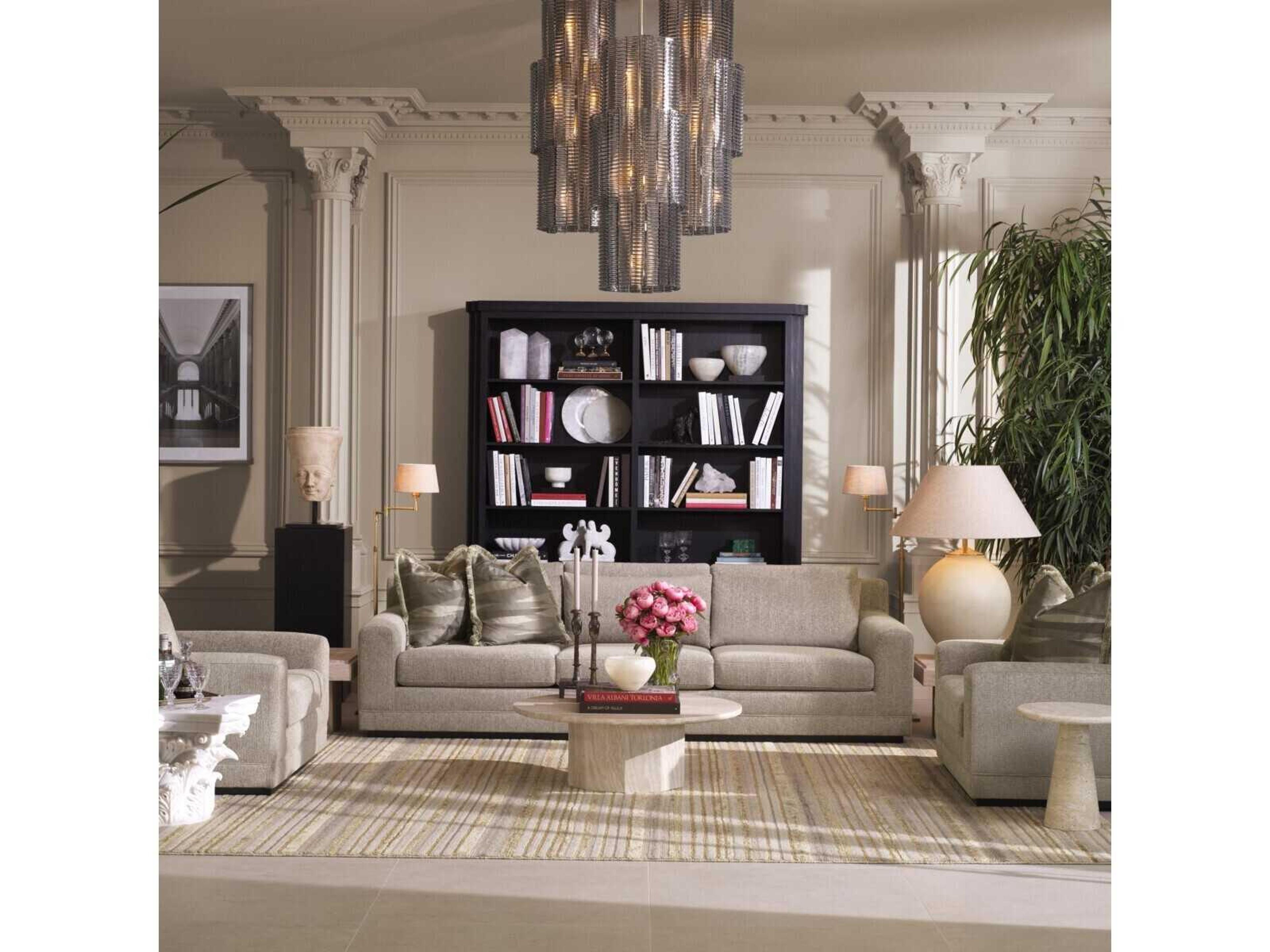 Eichholtz Metropolitan Oak Wood Natural Veneer Display Cabinet