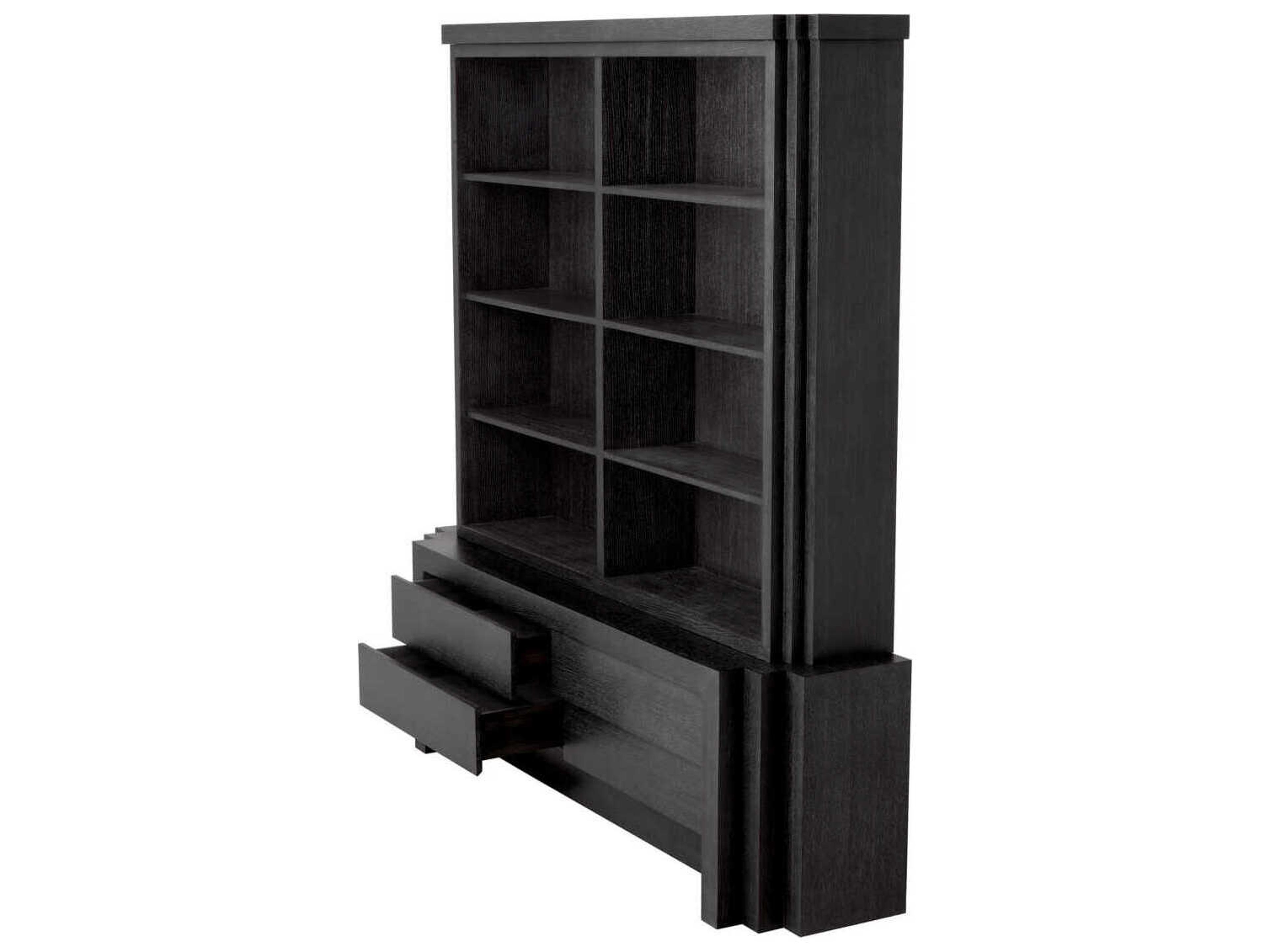 Eichholtz Metropolitan Oak Wood Natural Veneer Display Cabinet