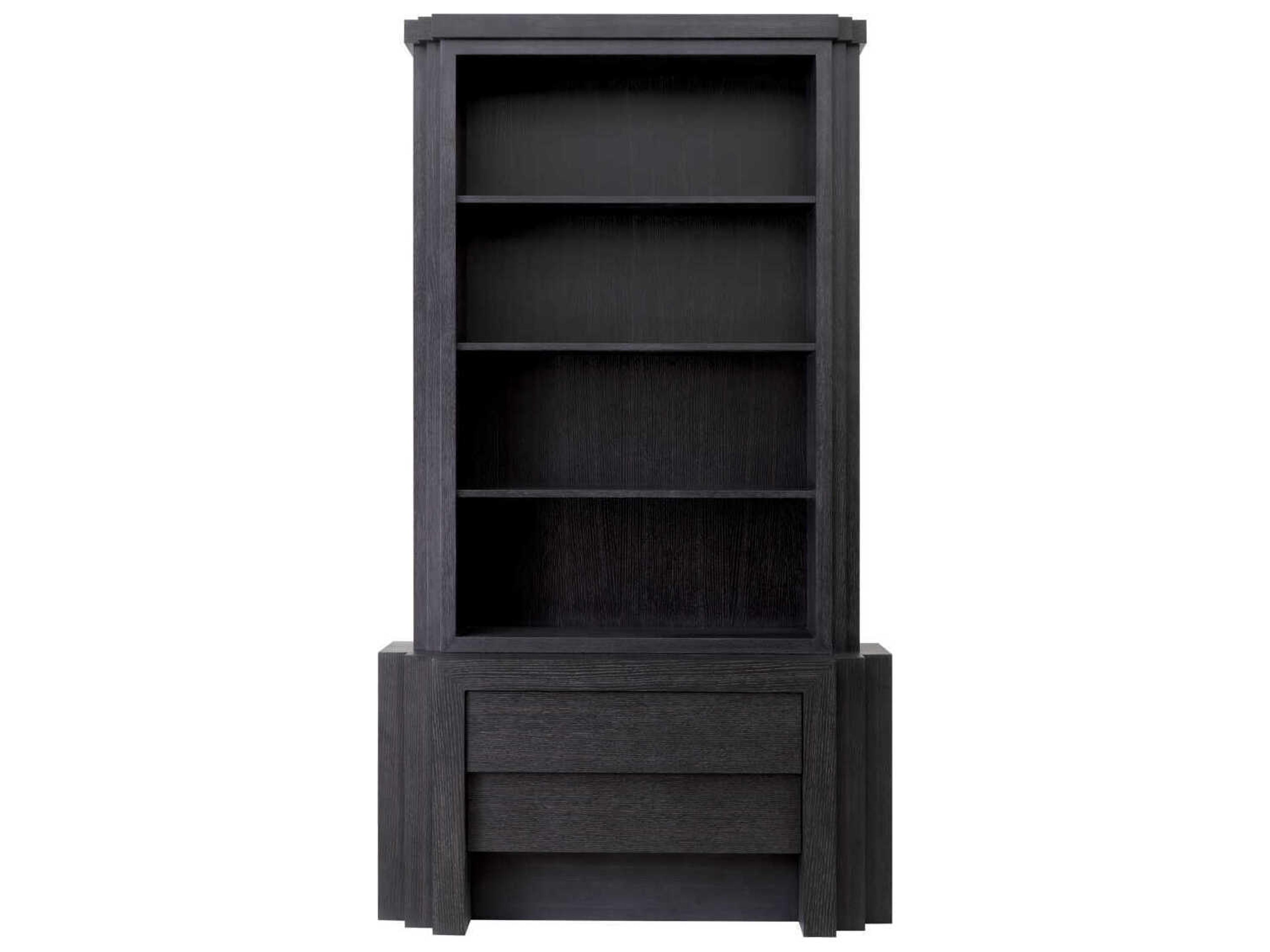 Eichholtz Metropolitan Oak Wood Natural Veneer Display Cabinet