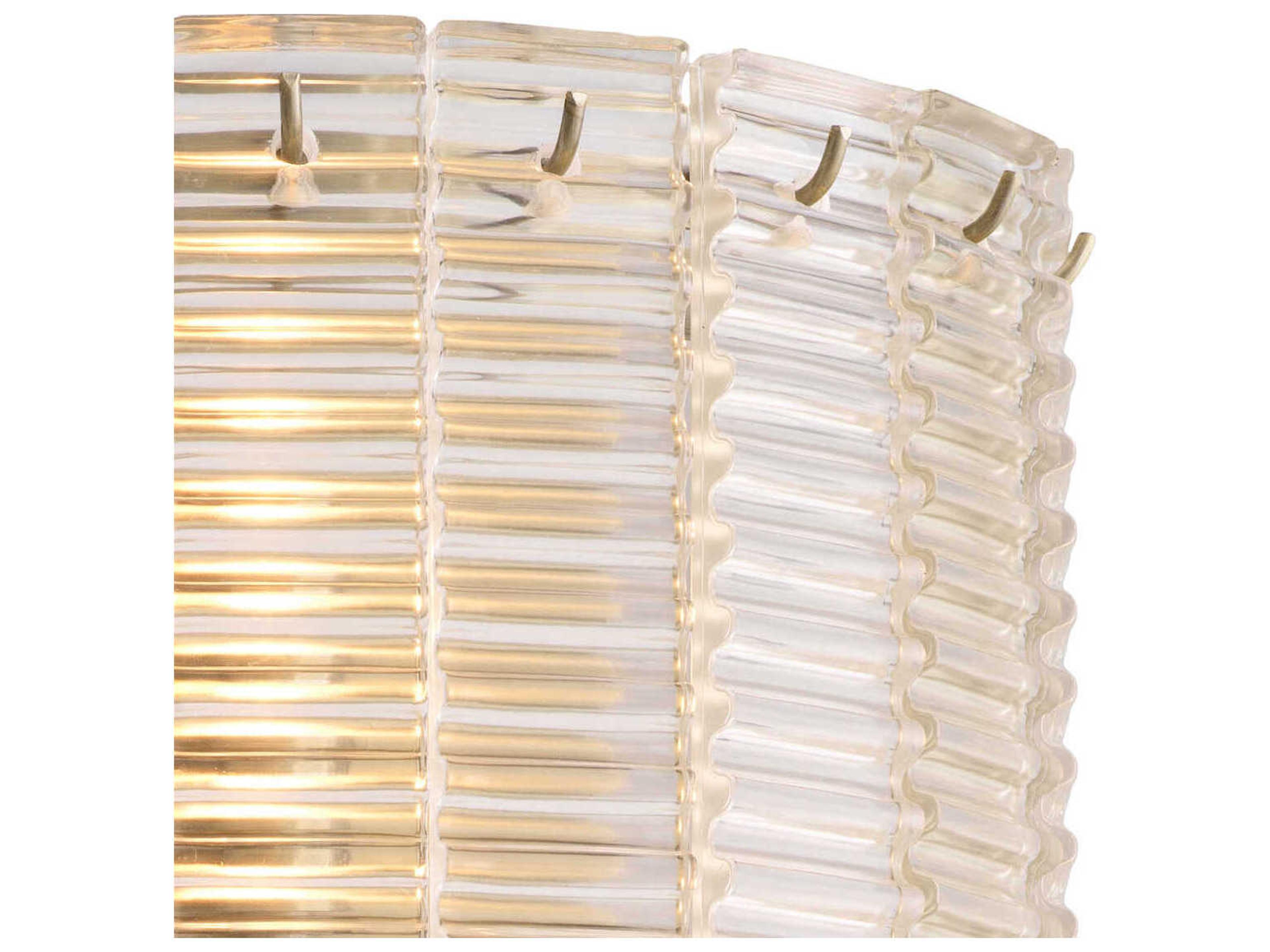 Eichholtz Imperial Brushed Brass Clear Glass Wall Sconce