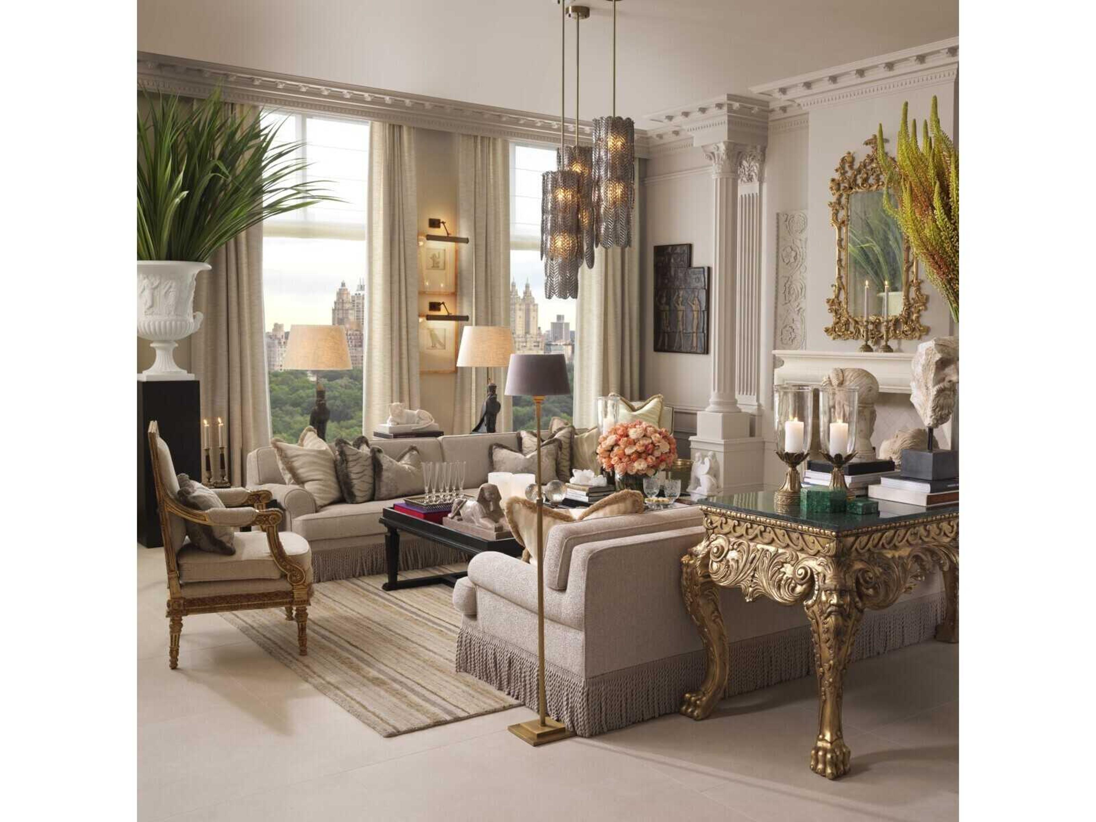 Eichholtz Tryon Brushed Brass Floor Lamp