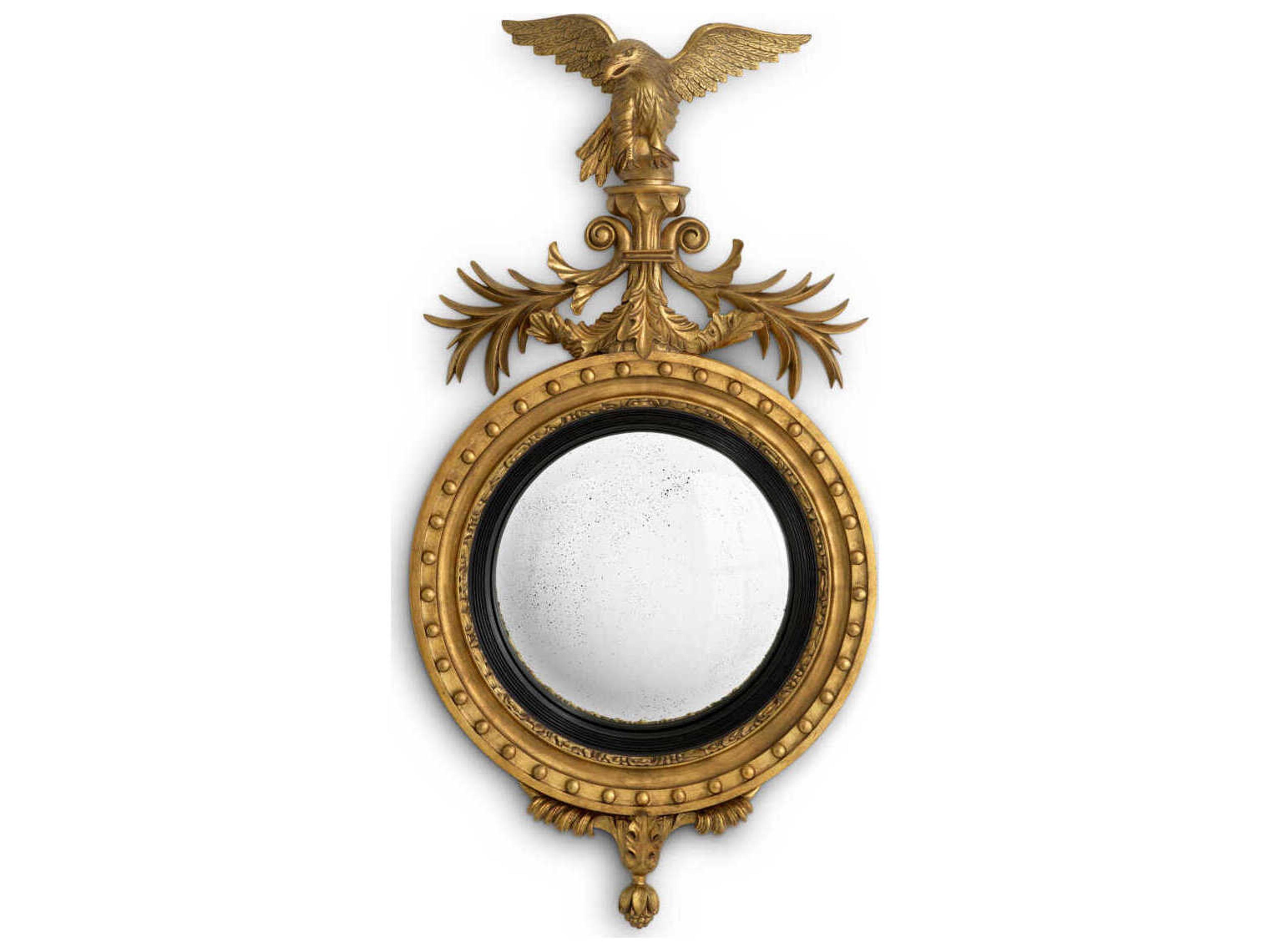 Eichholtz Girandole Antique Gold Mirror Glass Wall Round