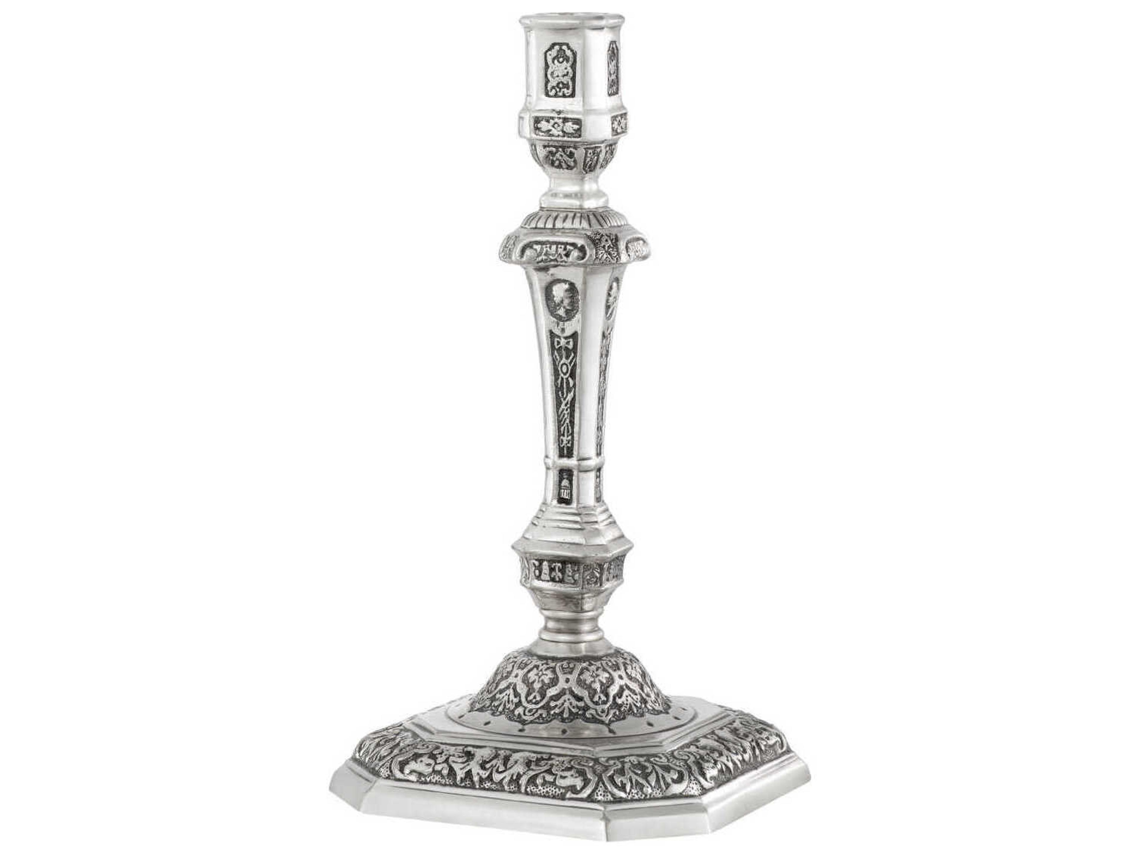 Eichholtz Candle Holders Antique Silver Holder