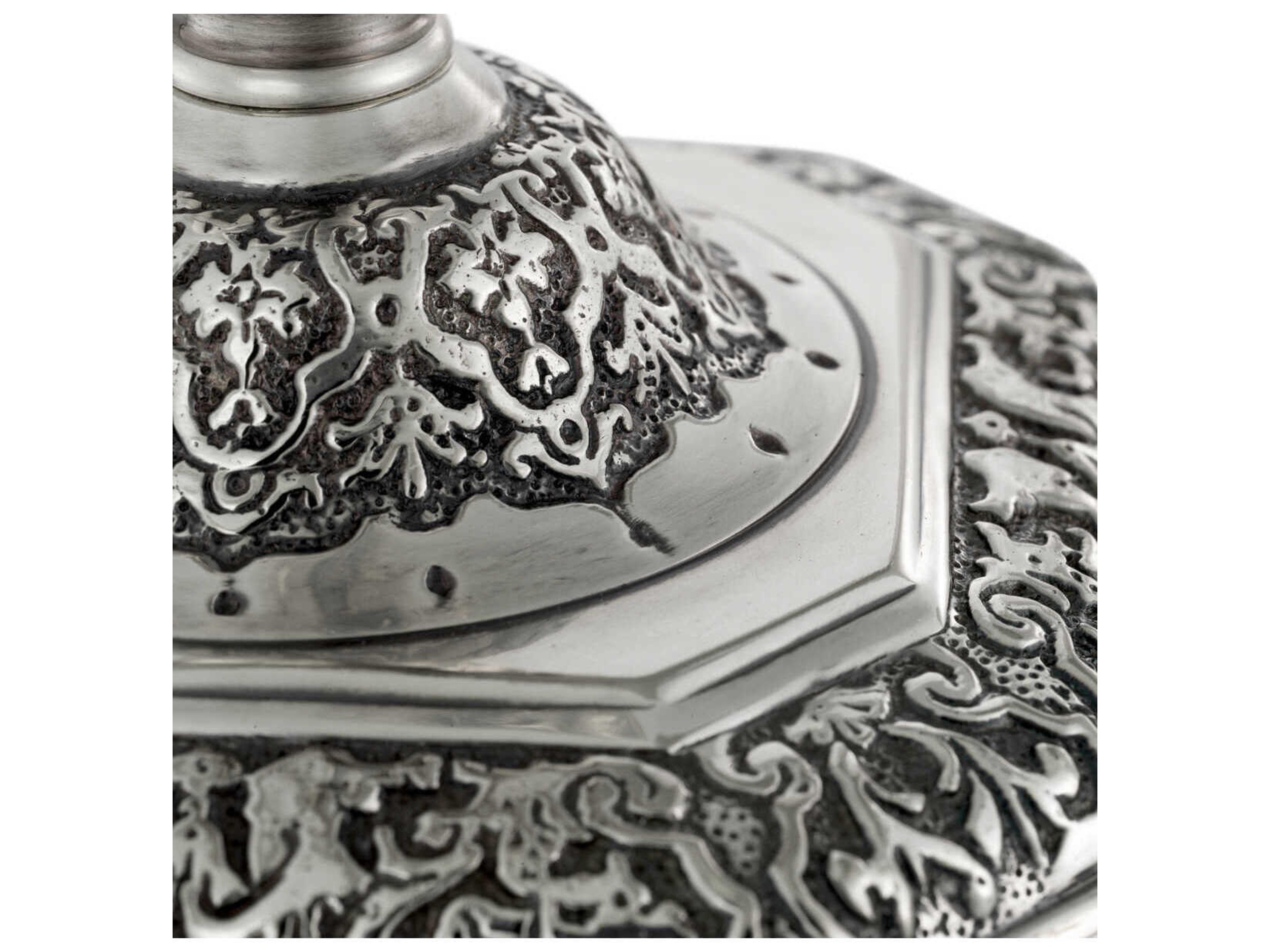 Eichholtz Candle Holders Antique Silver Holder