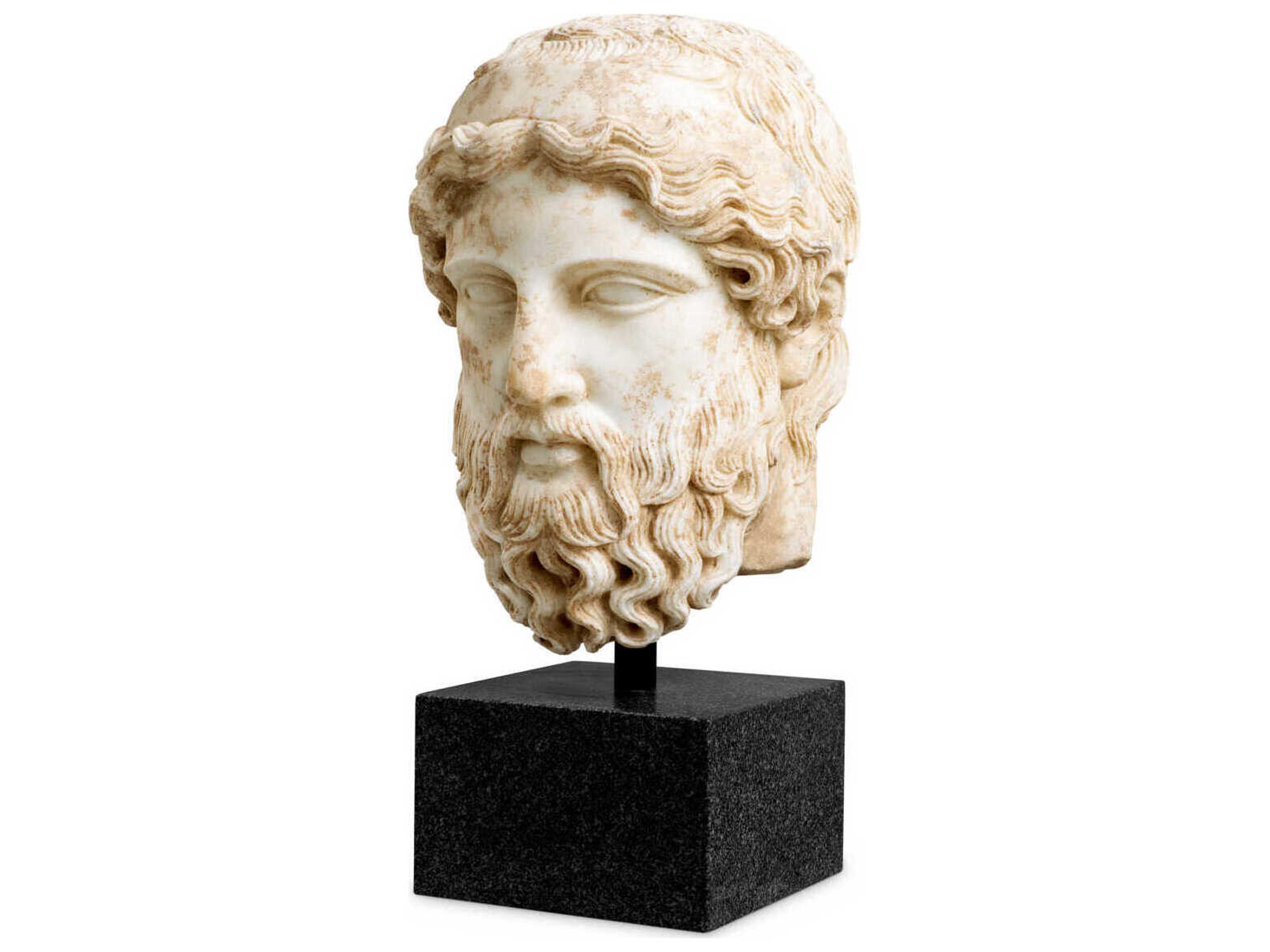 Statues Marble Antique Look Black Granite Base Sculpture