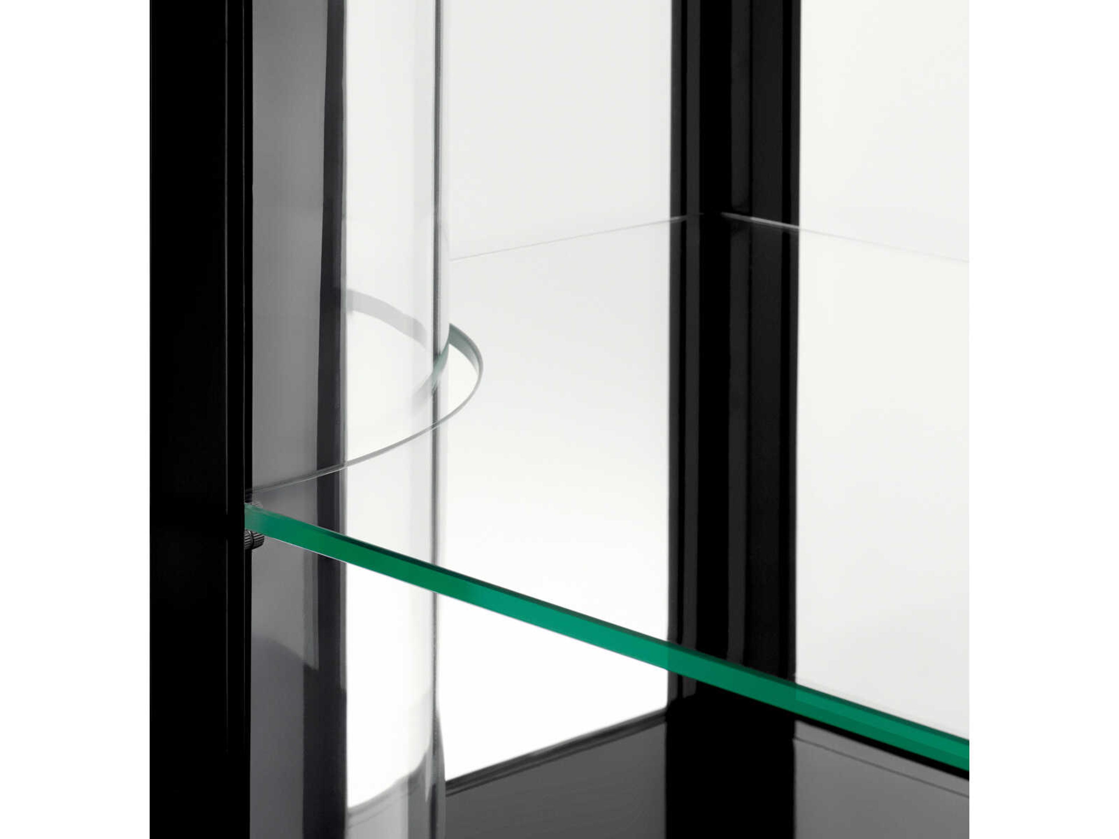 Eichholtz Gala Rectangular Black Clear Glass Console Table