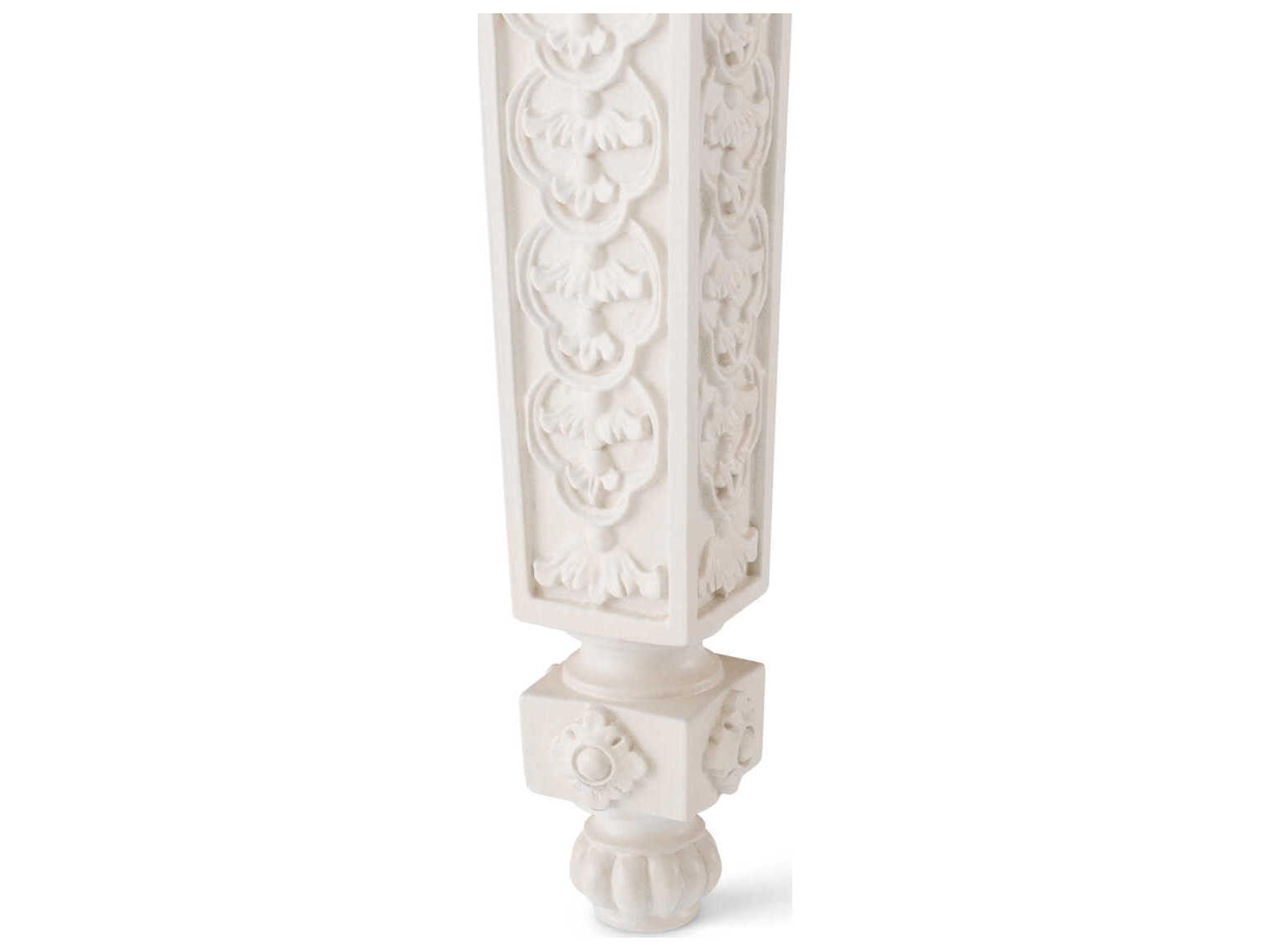 Eichholtz Croome Rectangular Antique White Marble Console Table