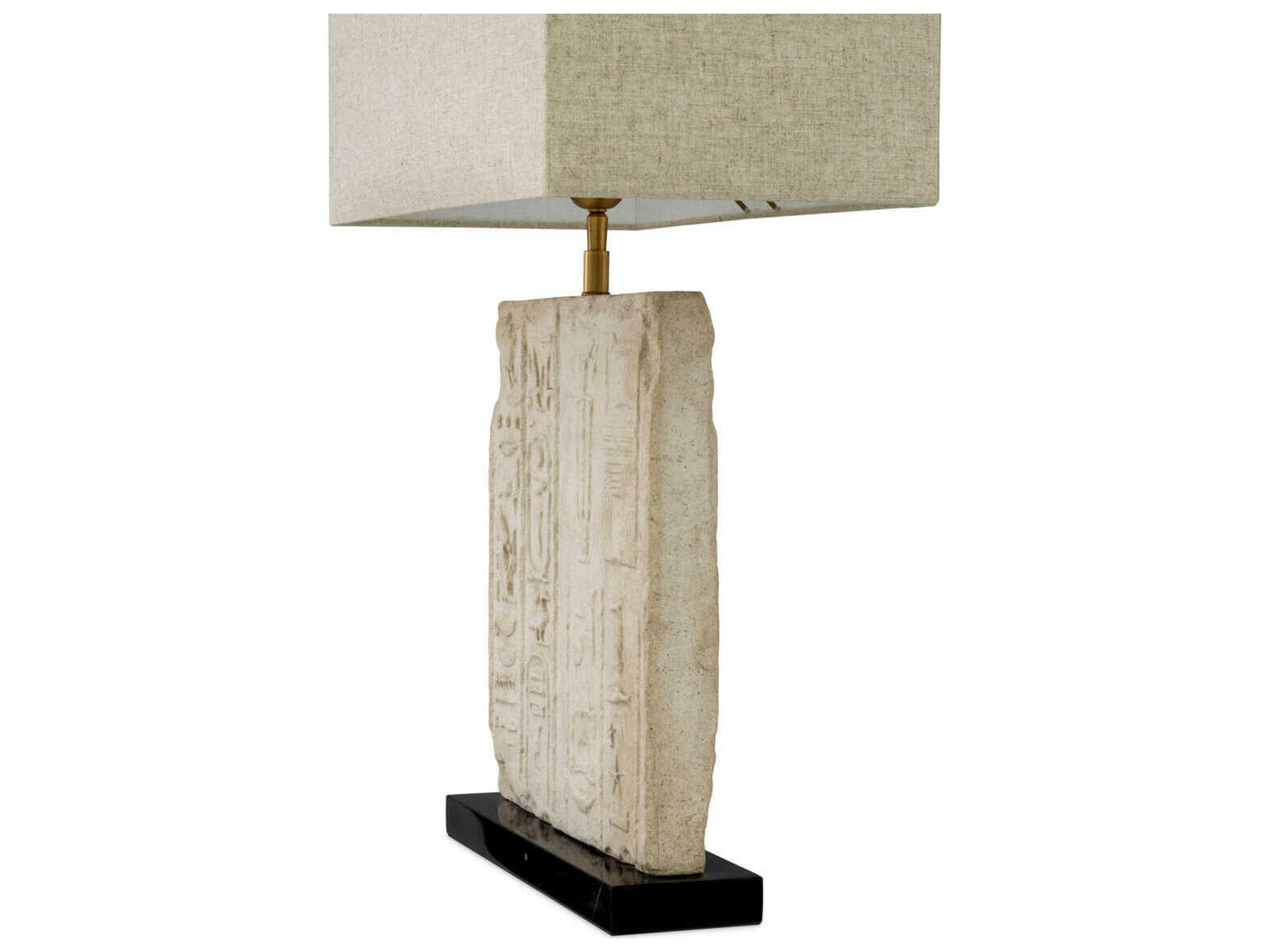 Eichholtz Hathor Sandstone Brushed Brass Table Lamp