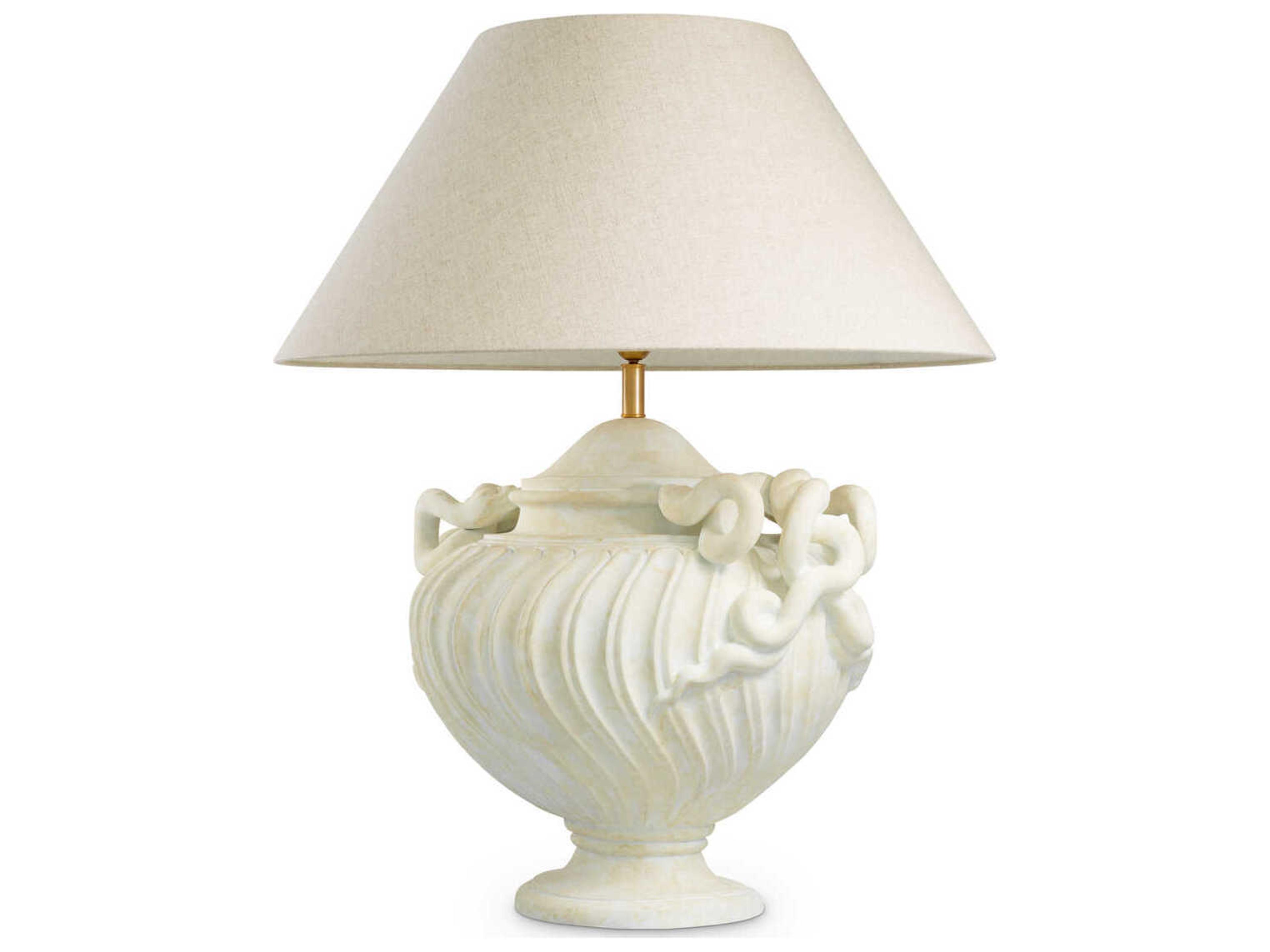 Eichholtz Antonine Antique Look Brushed Brass Traditional Table Lamp