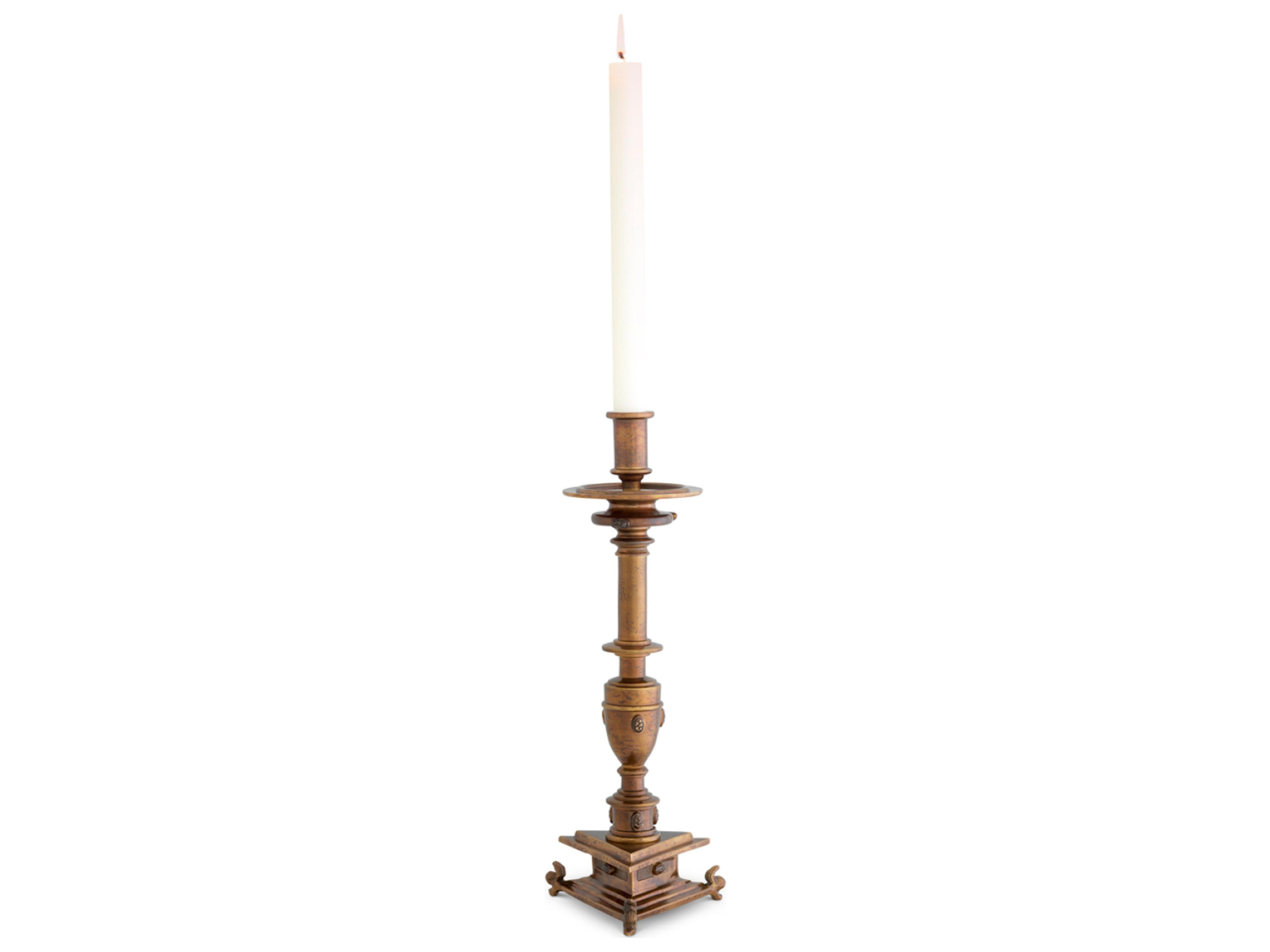 Antique Gold Candle Holder