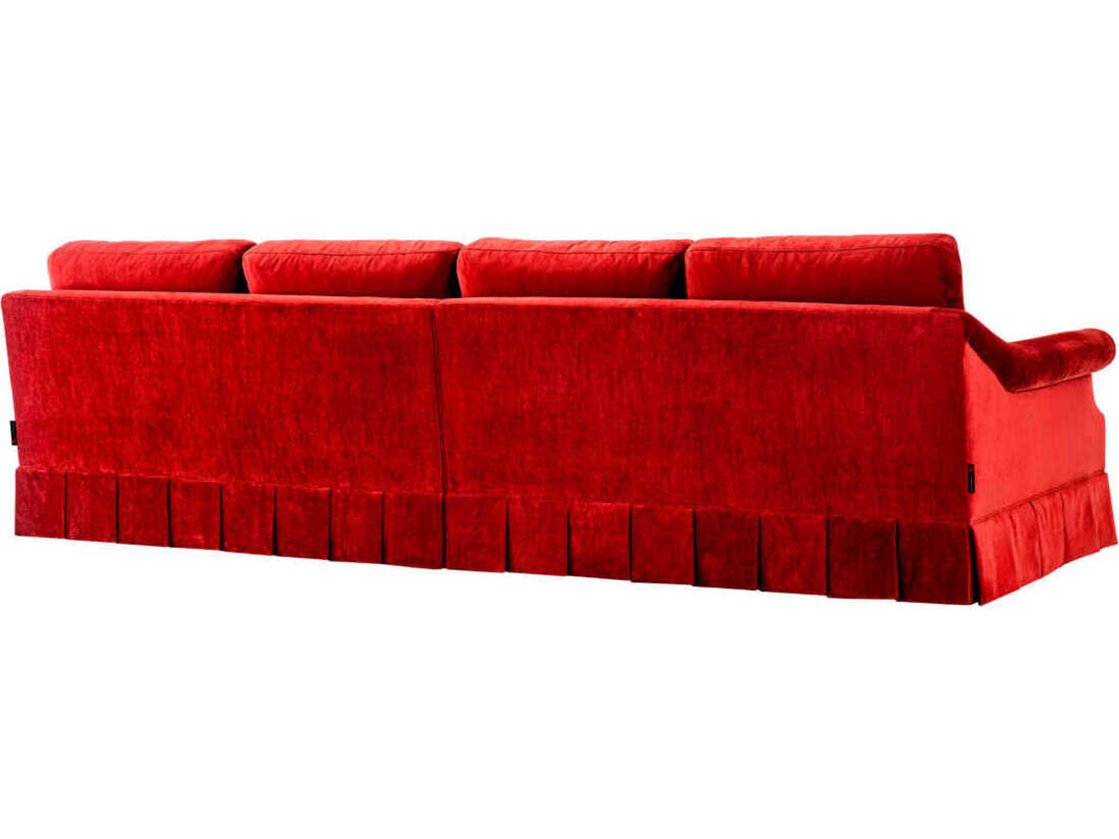 Eichholtz Verplanck Wrey Velvet Red Upholstered Sofa