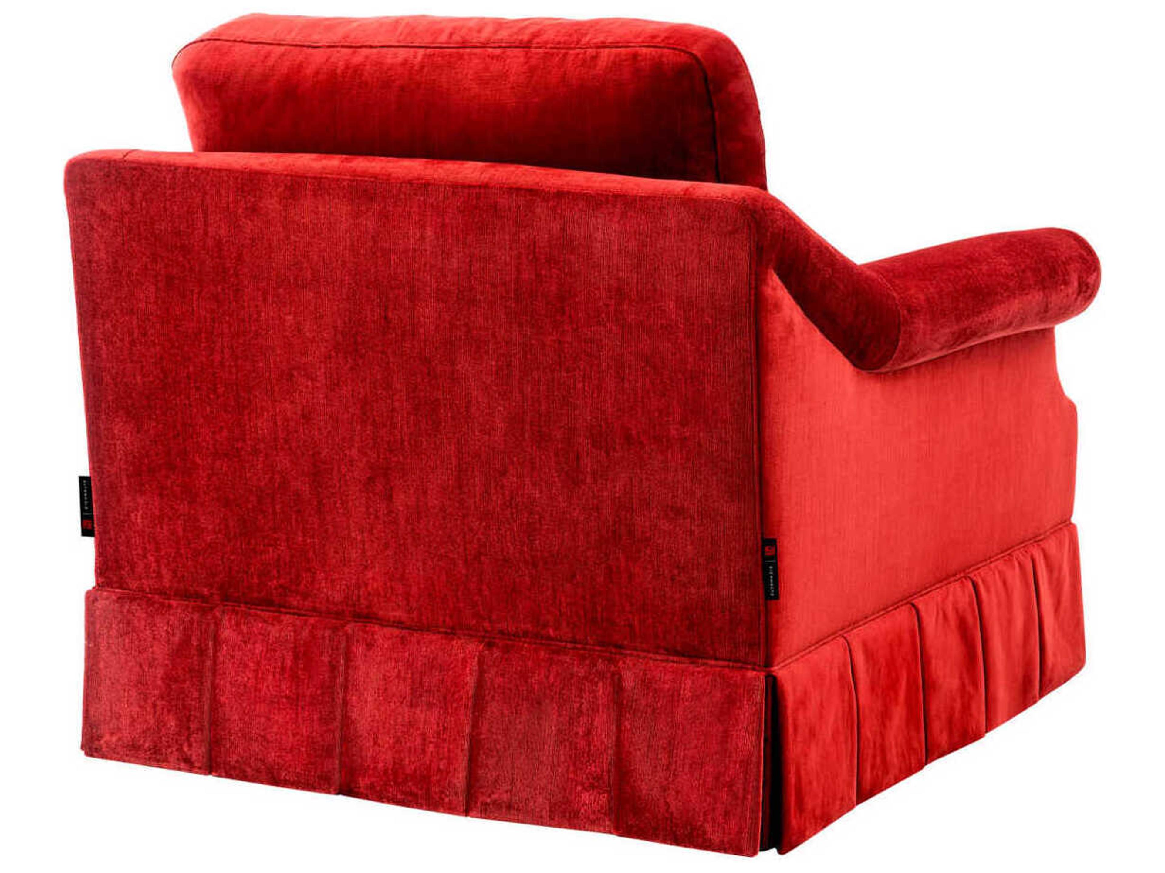 Eichholtz Verplanck Red Velvet Accent Chair