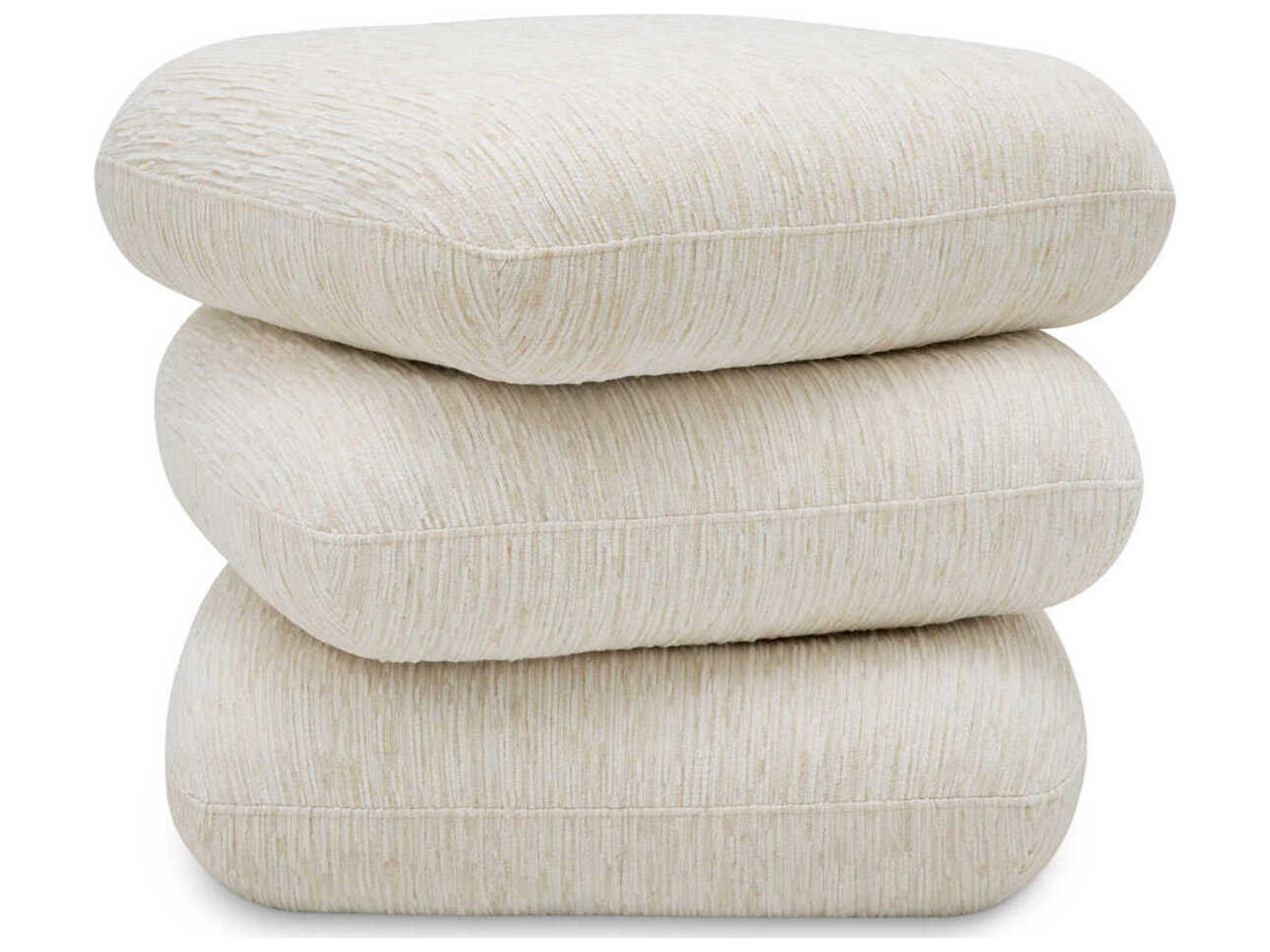 Eichholtz Greenwich White Upholstered Accent Stool