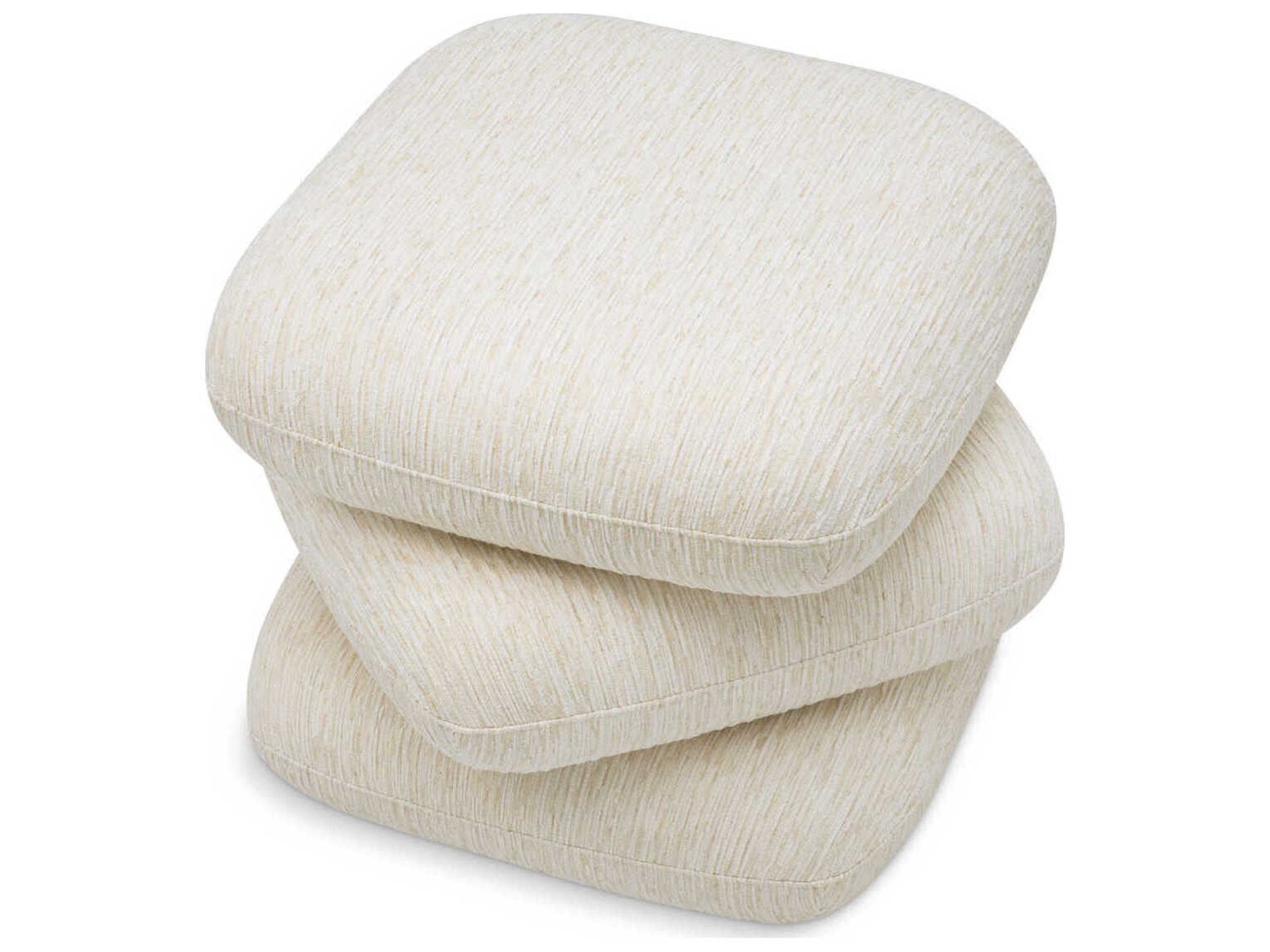 Eichholtz Greenwich White Upholstered Accent Stool