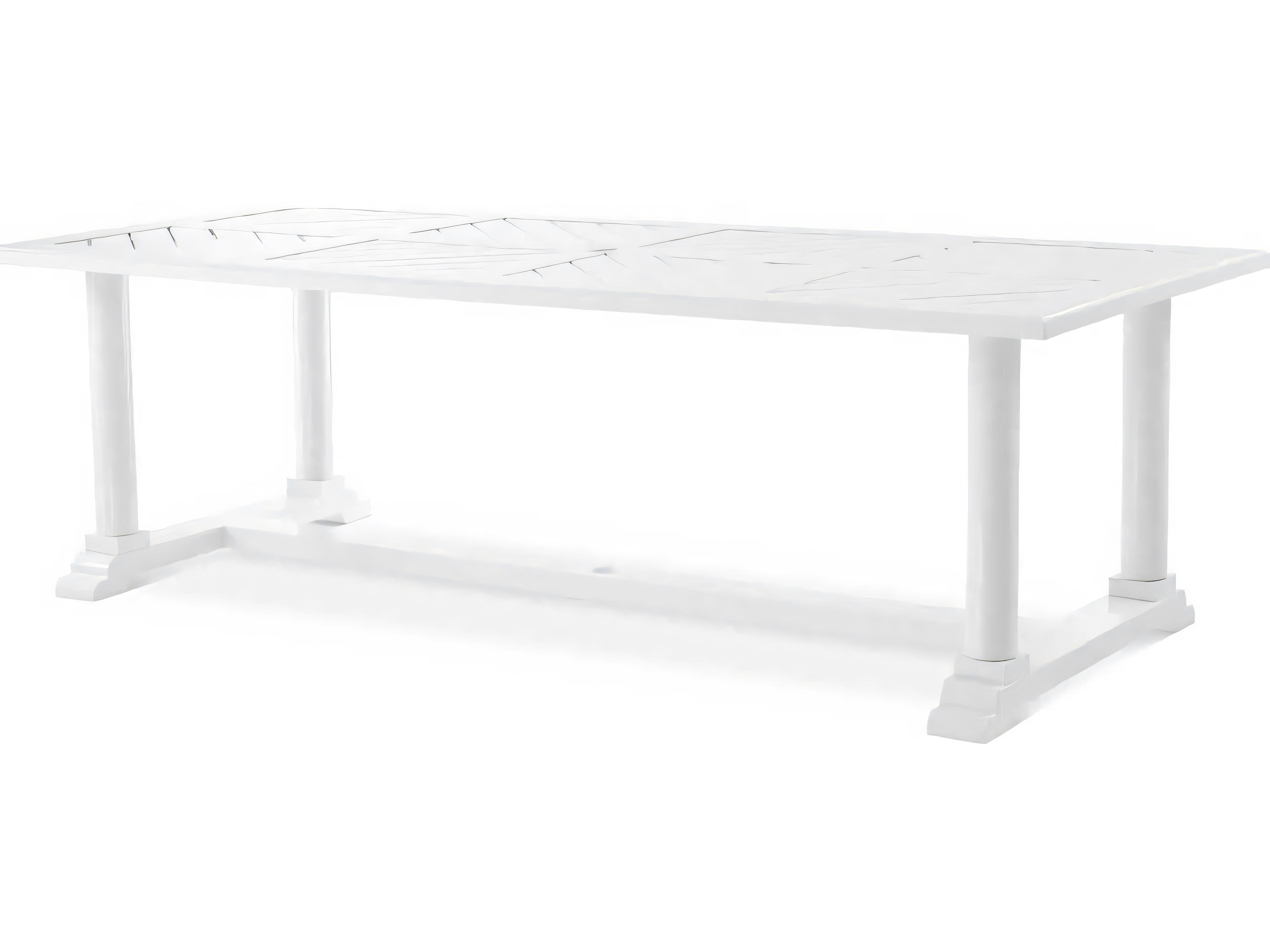 White Finish Dining Table
