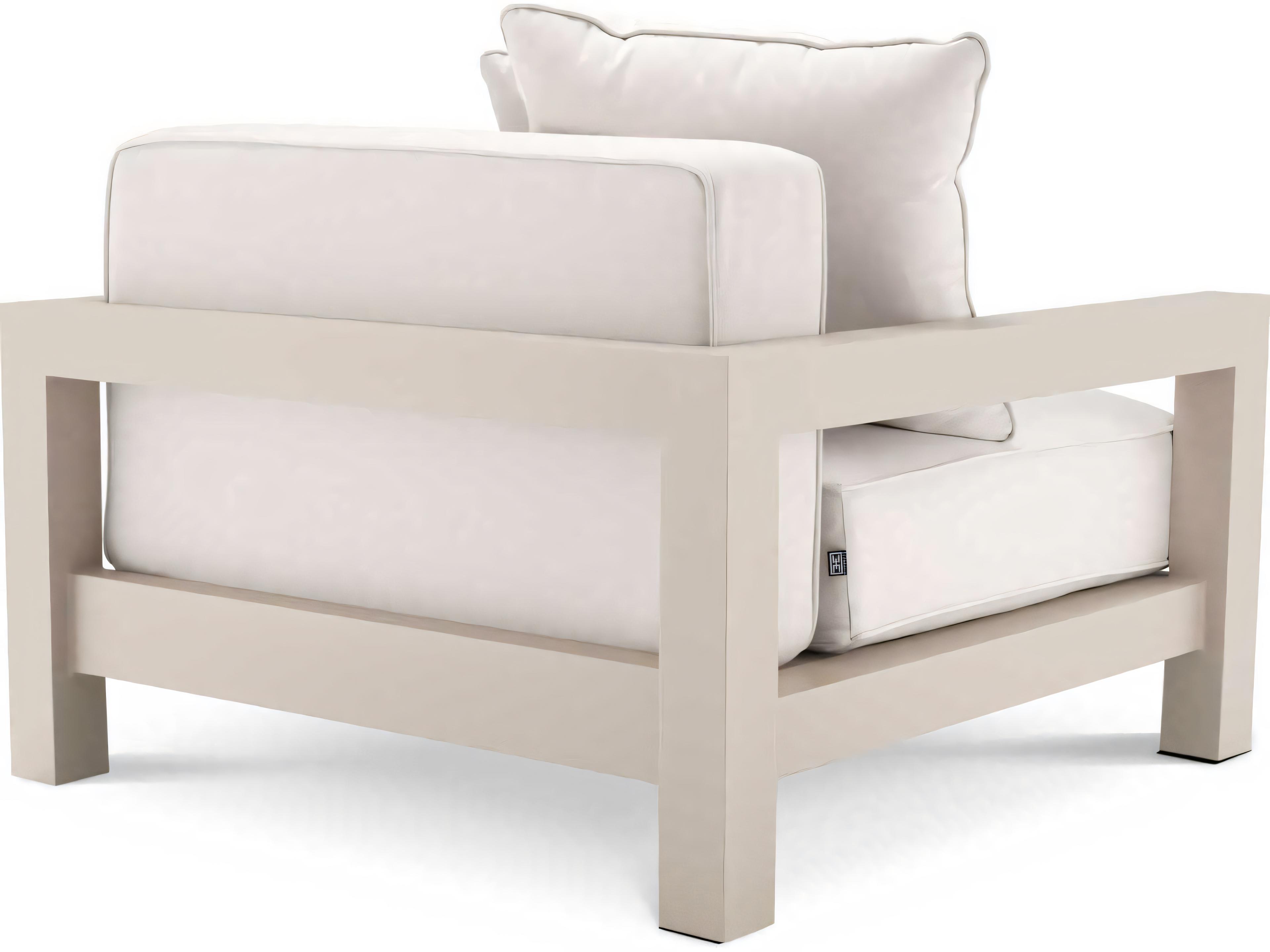 Eichholtz Outdoor Sand Finish Sunbrella Canvas Lounge Chair