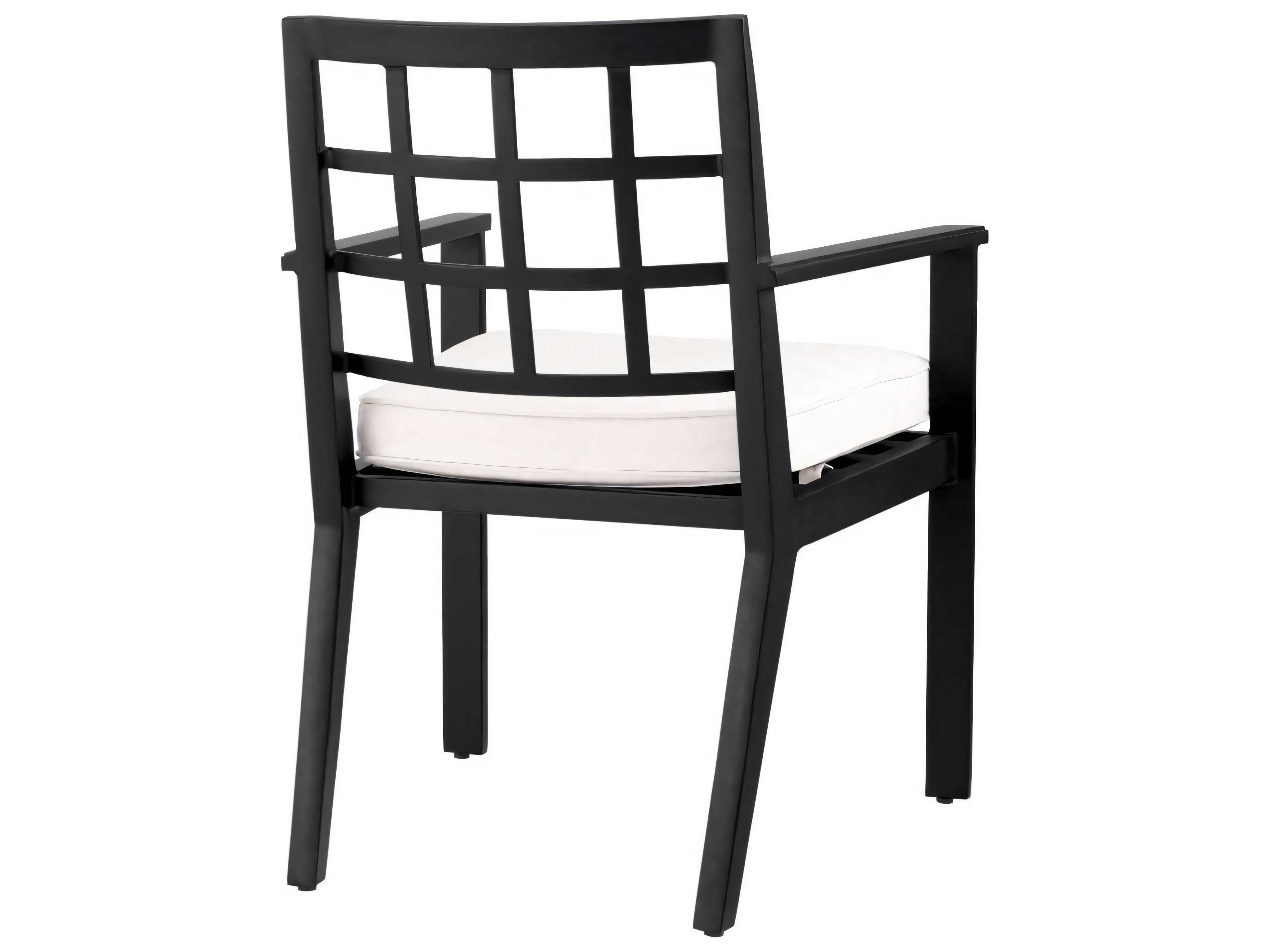 Eichholtz Outdoor Black Finish Sunbrella Canvas Dining Chair