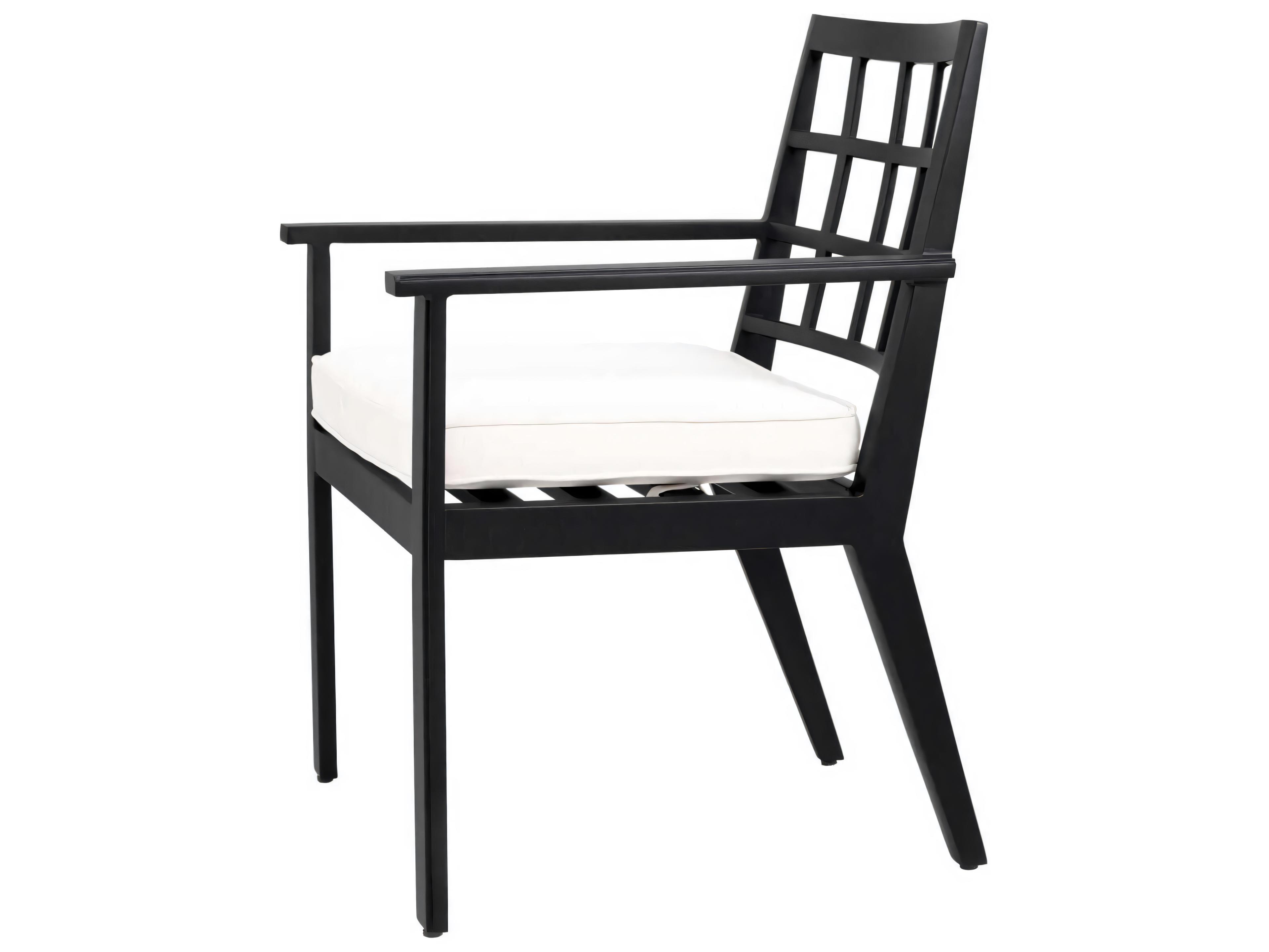 Eichholtz Outdoor Black Finish Sunbrella Canvas Dining Chair