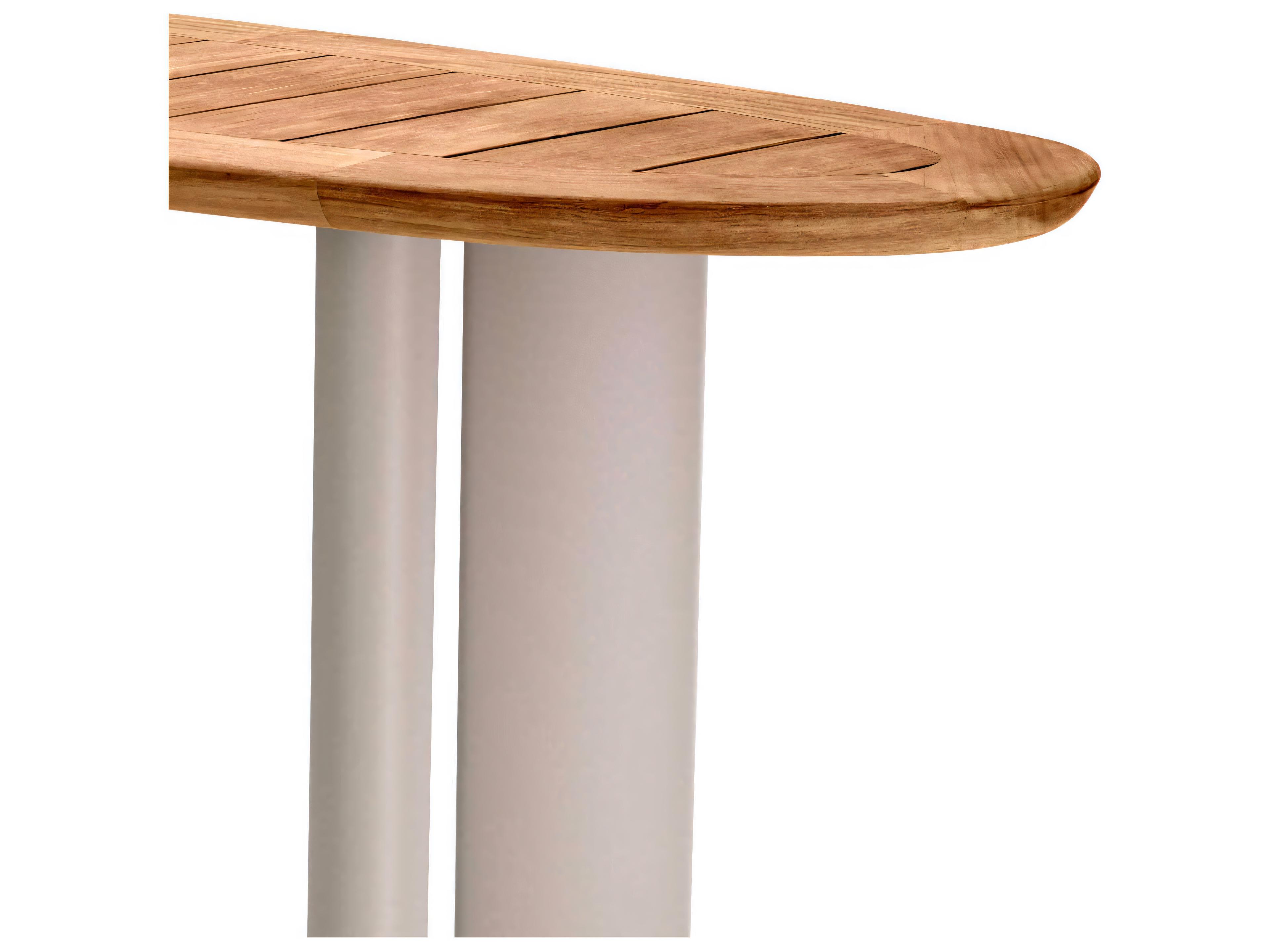 Eichholtz Outdoor Natural Teak Top Sand Finish Legs Console Table