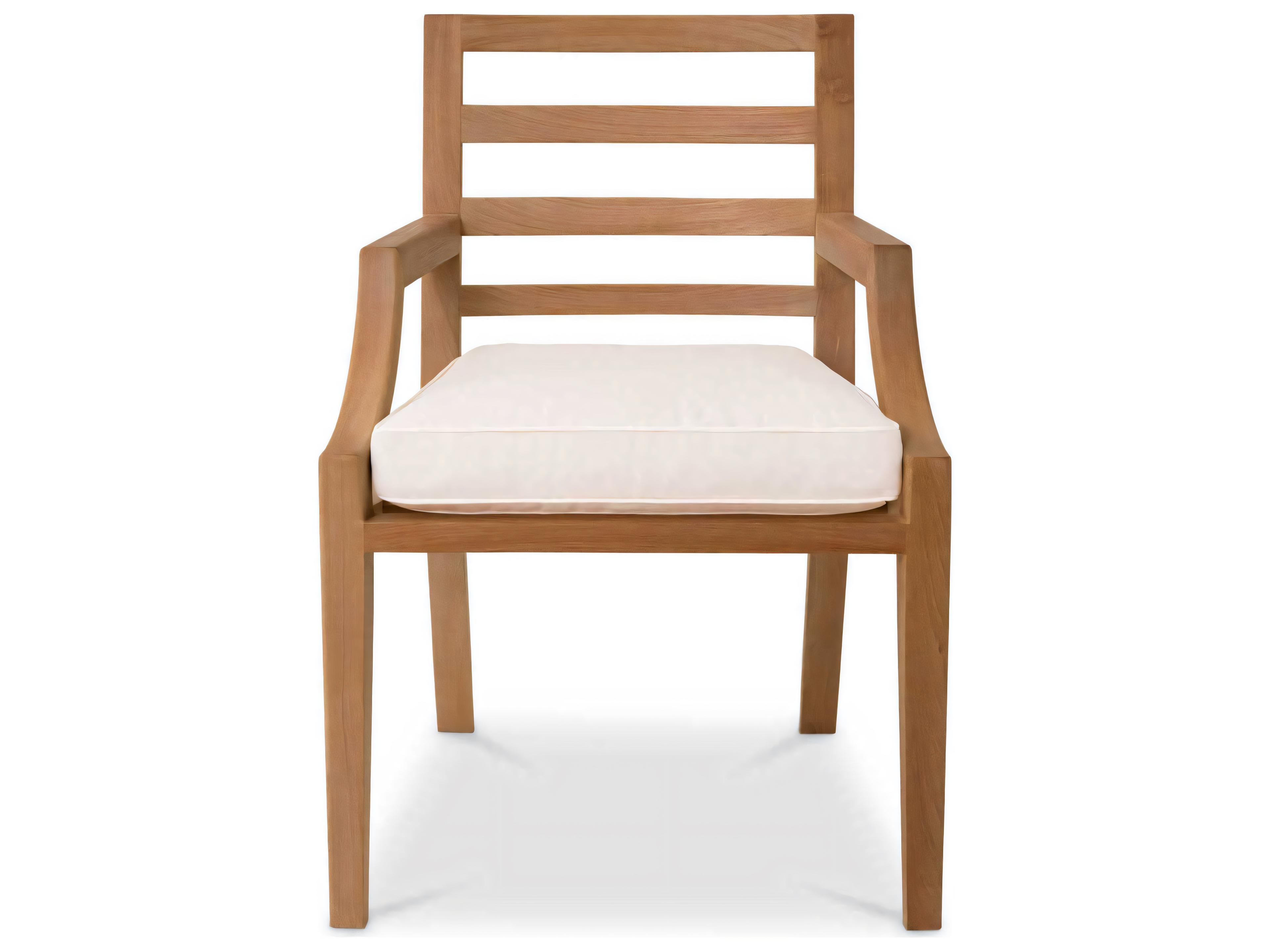 Eichholtz Outdoor Natural Teak Flores Off-white Dining Chair