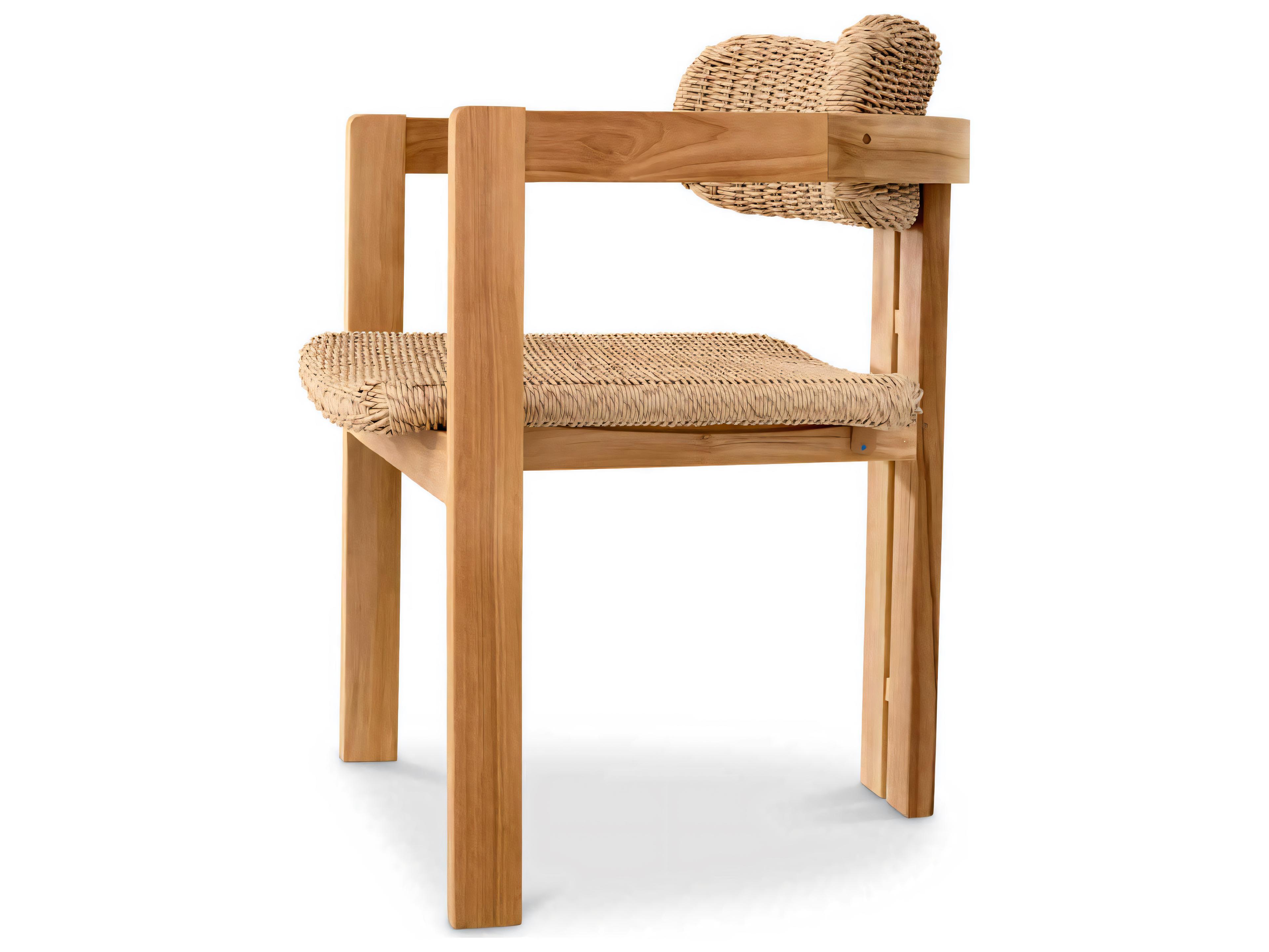 Eichholtz Outdoor Natural Teak Weave Dining Chair