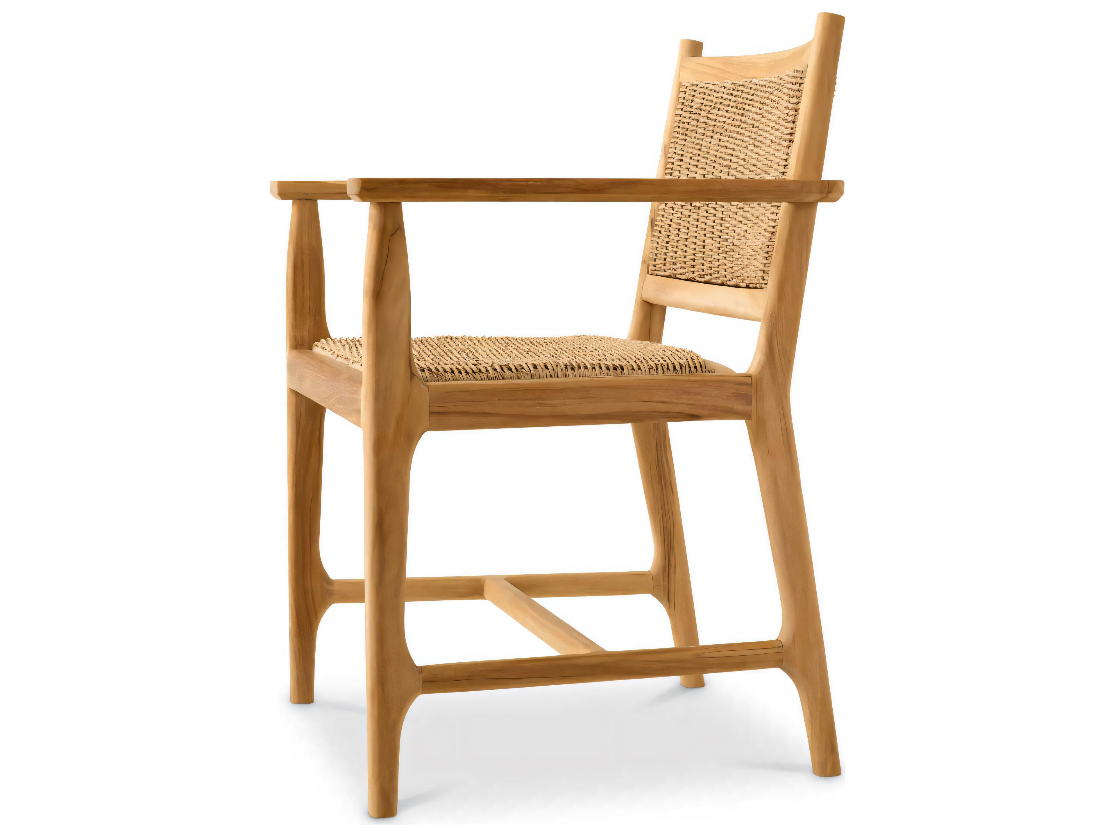 Eichholtz Outdoor Natural Teak Weave Dining Chair