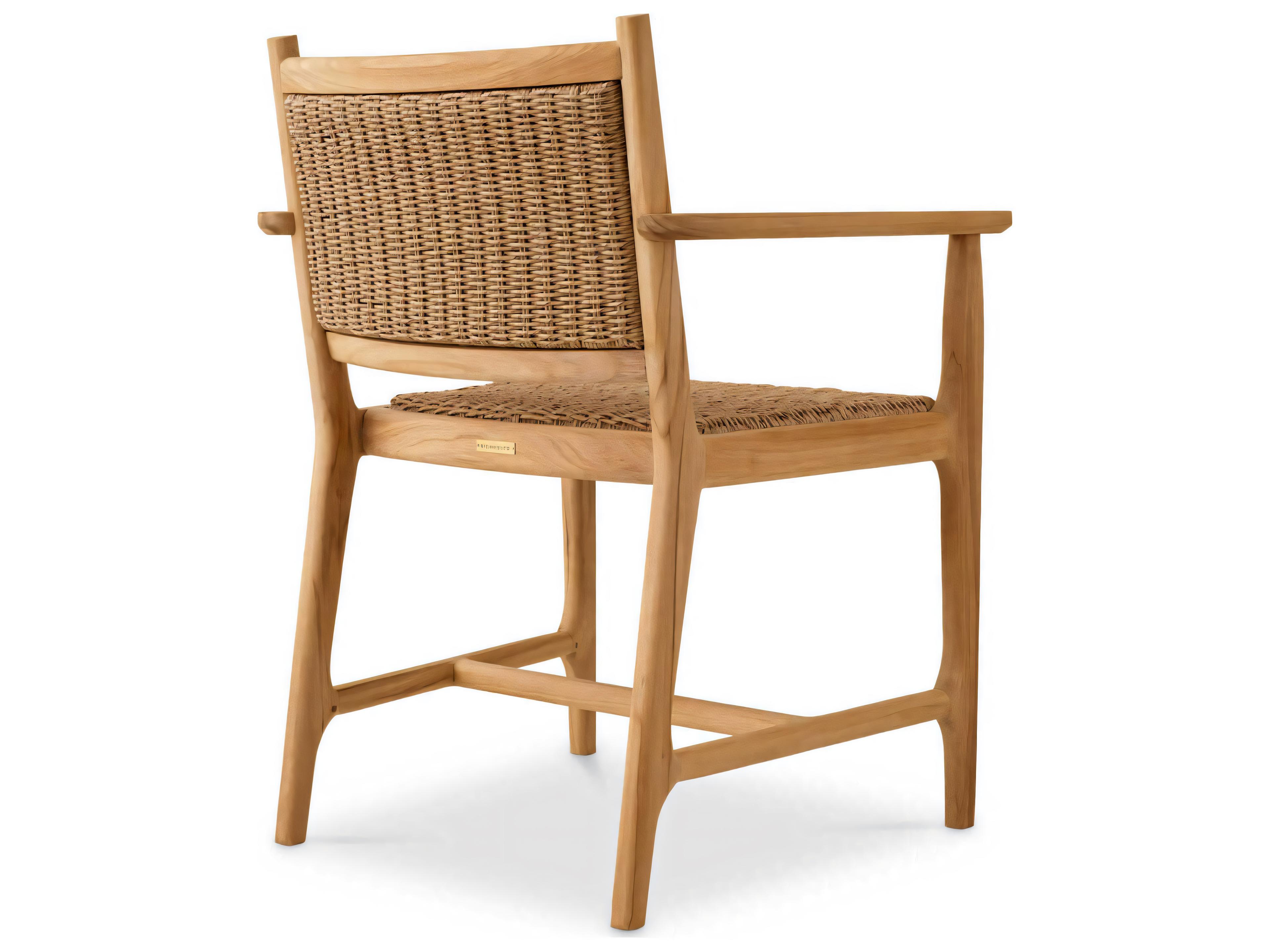 Eichholtz Outdoor Natural Teak Weave Dining Chair