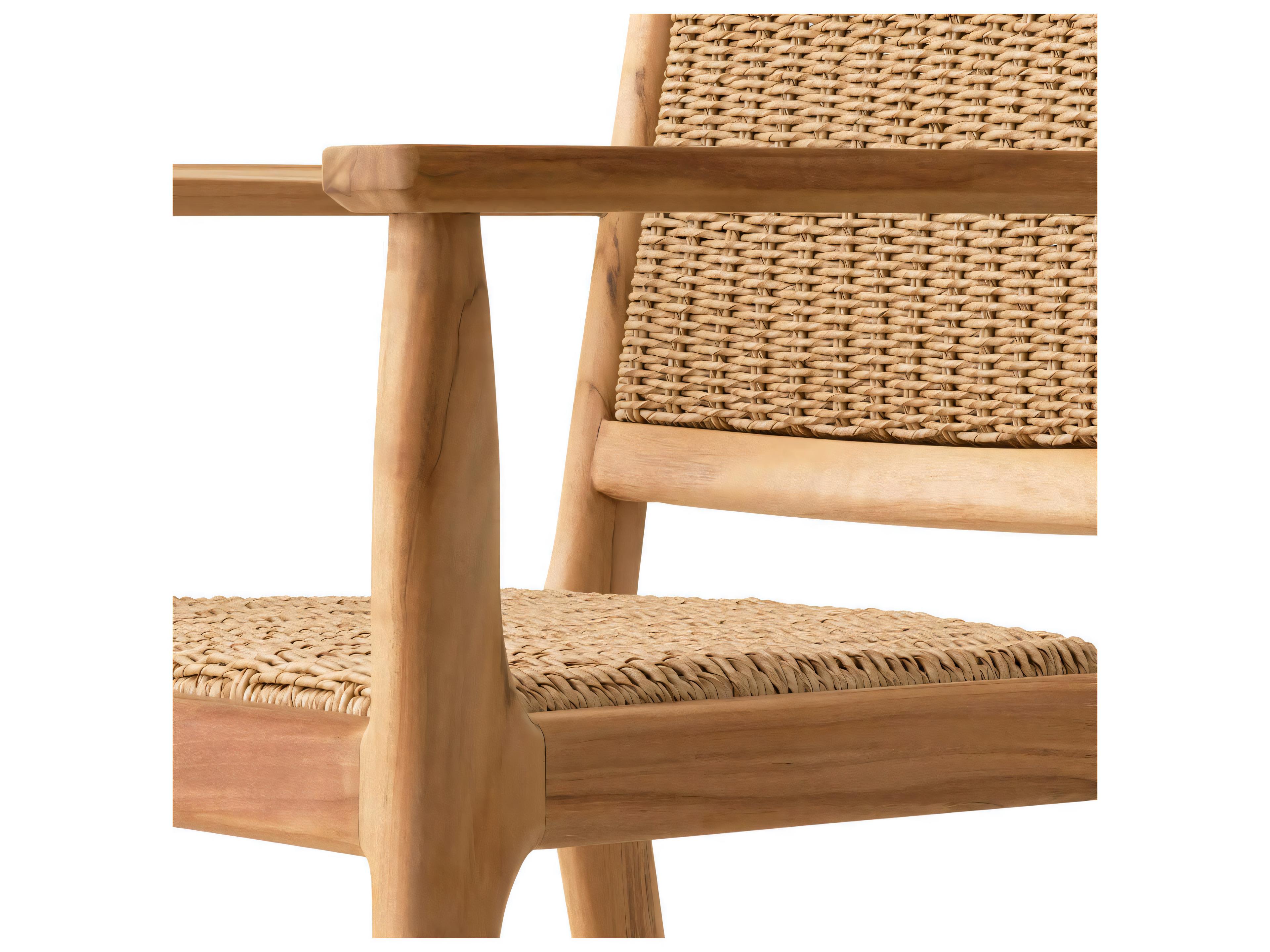 Eichholtz Outdoor Natural Teak Weave Dining Chair