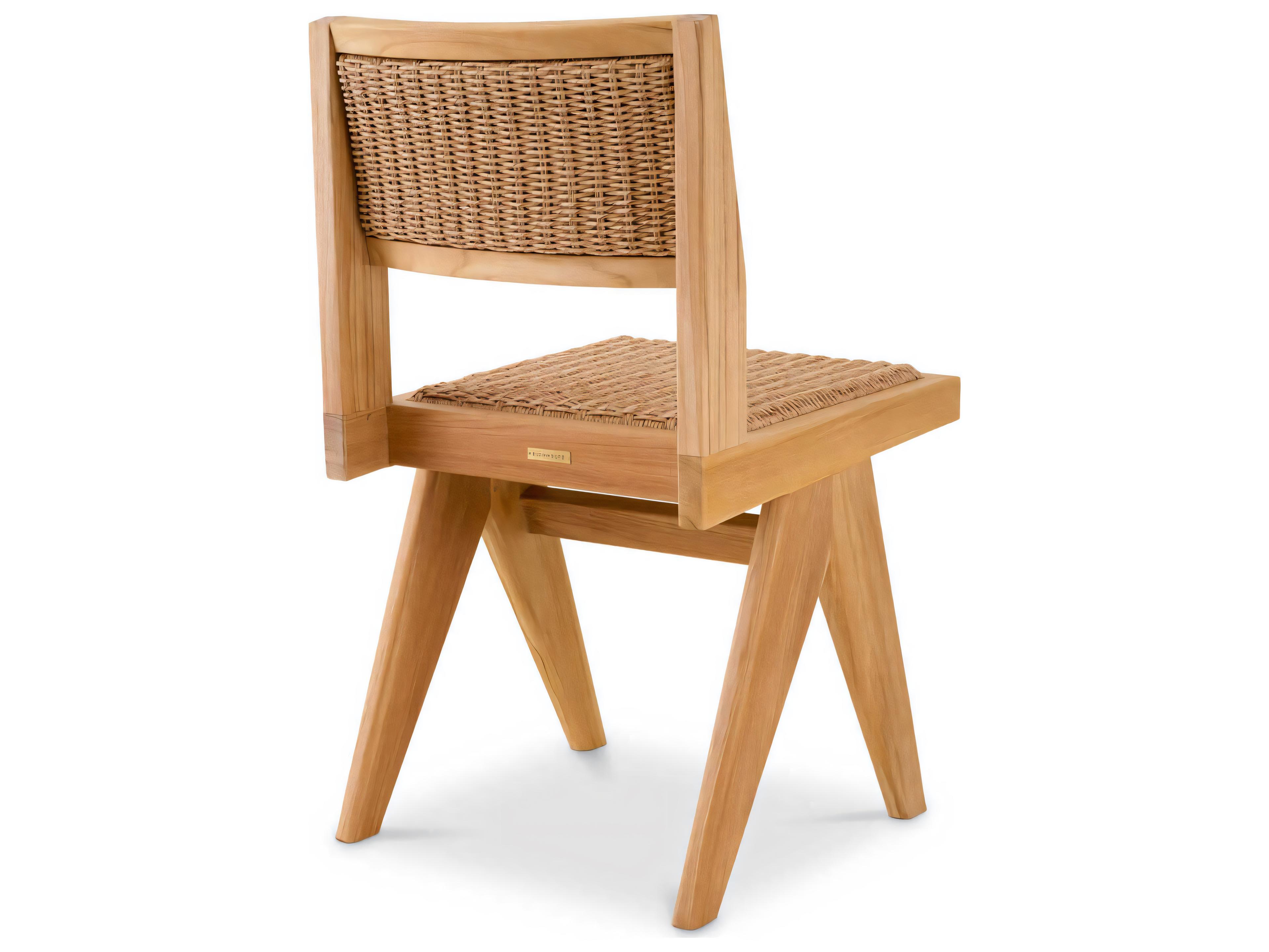 Eichholtz Outdoor Natural Teak Weave Dining Chair