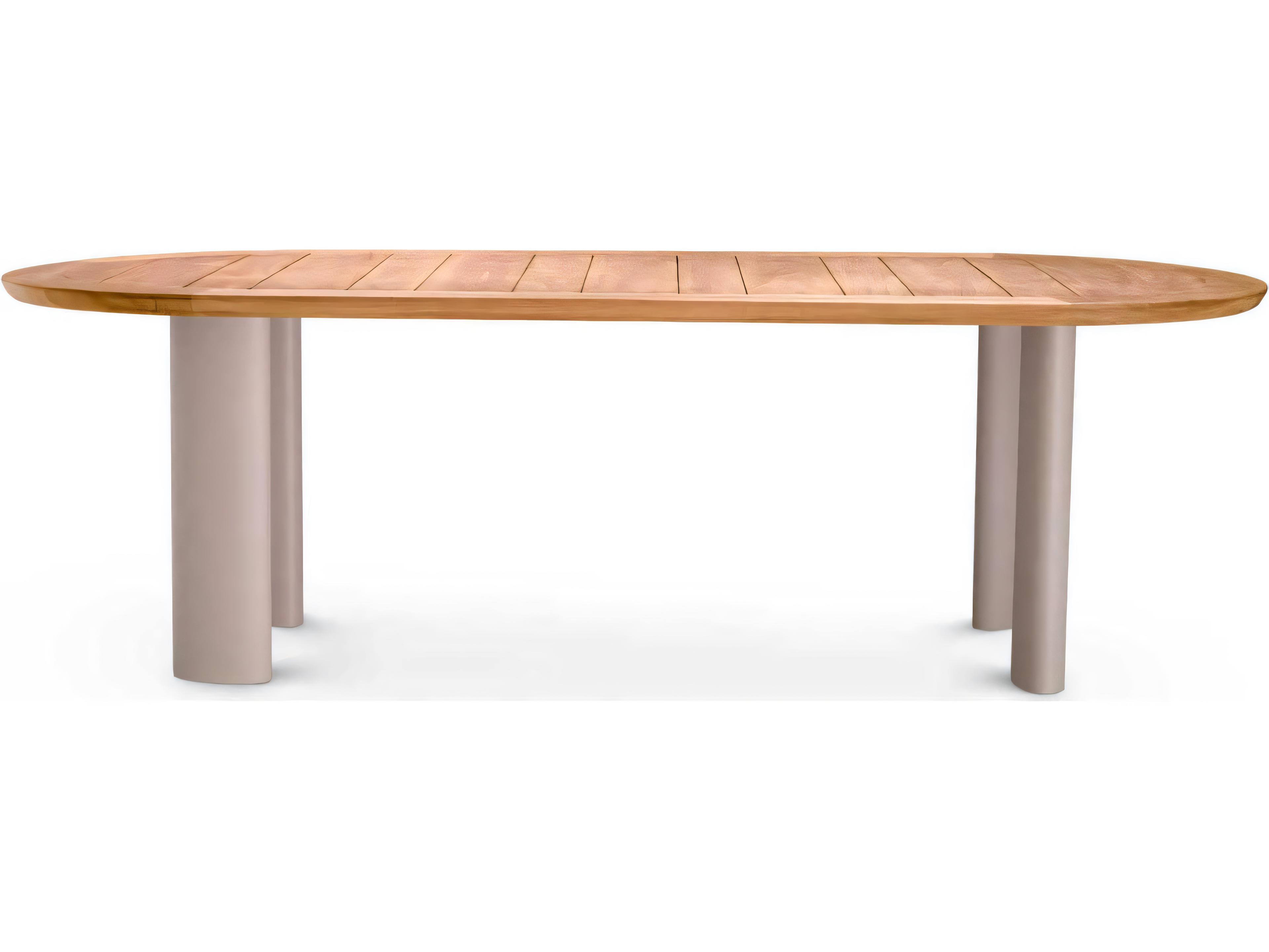 Eichholtz Outdoor Natural Teak Sand Finish Legs Dining Table