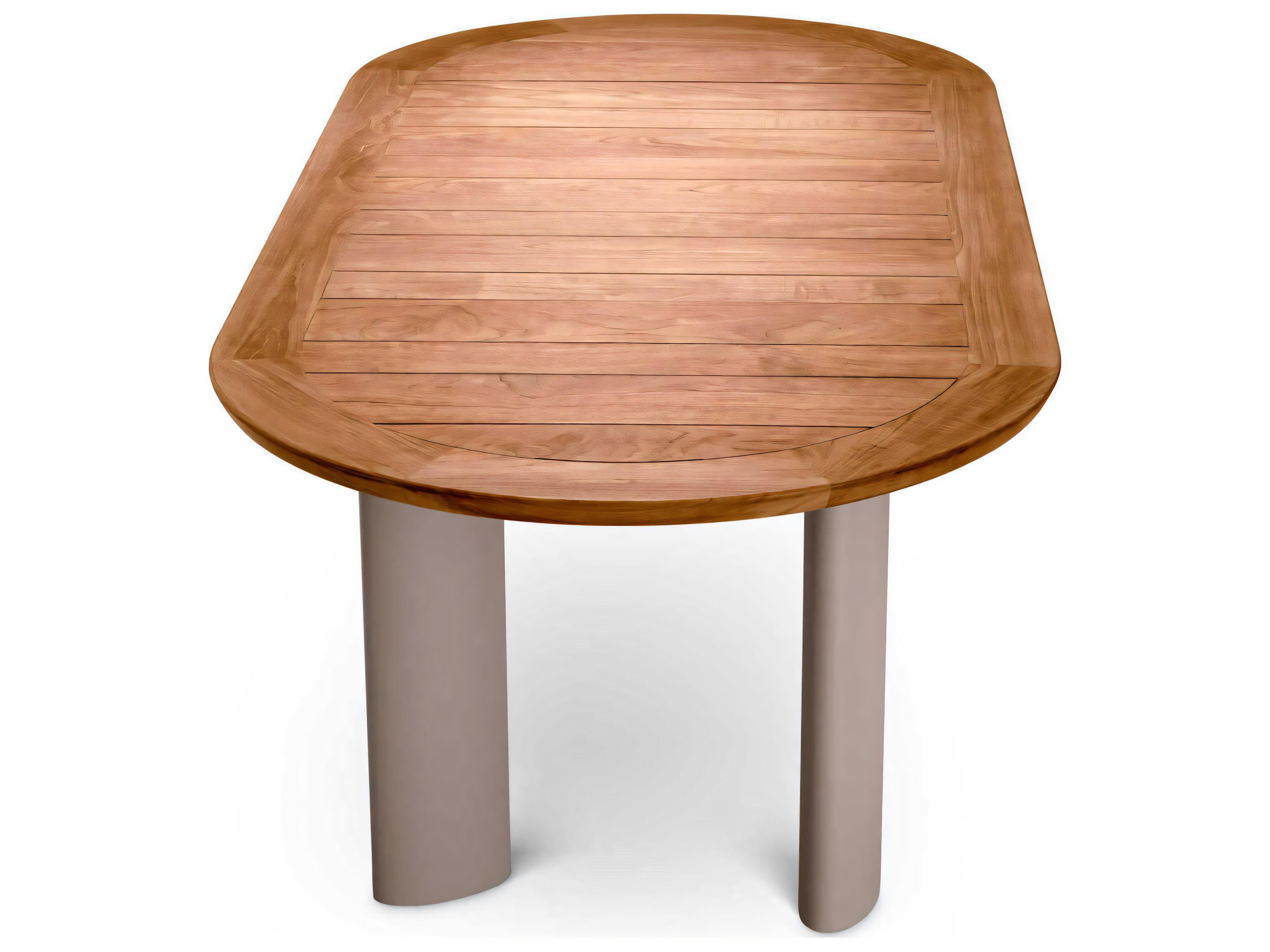 Eichholtz Outdoor Natural Teak Sand Finish Legs Dining Table