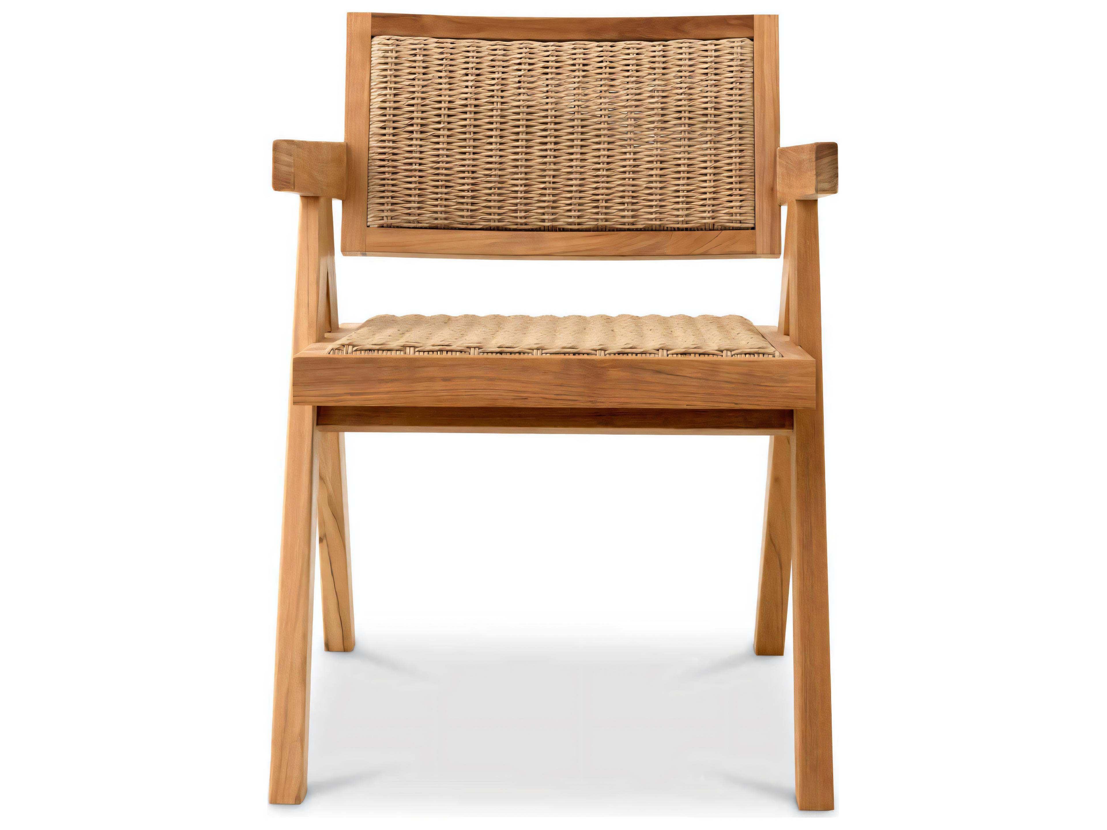 Eichholtz Outdoor Natural Teak Weave Dining Chair