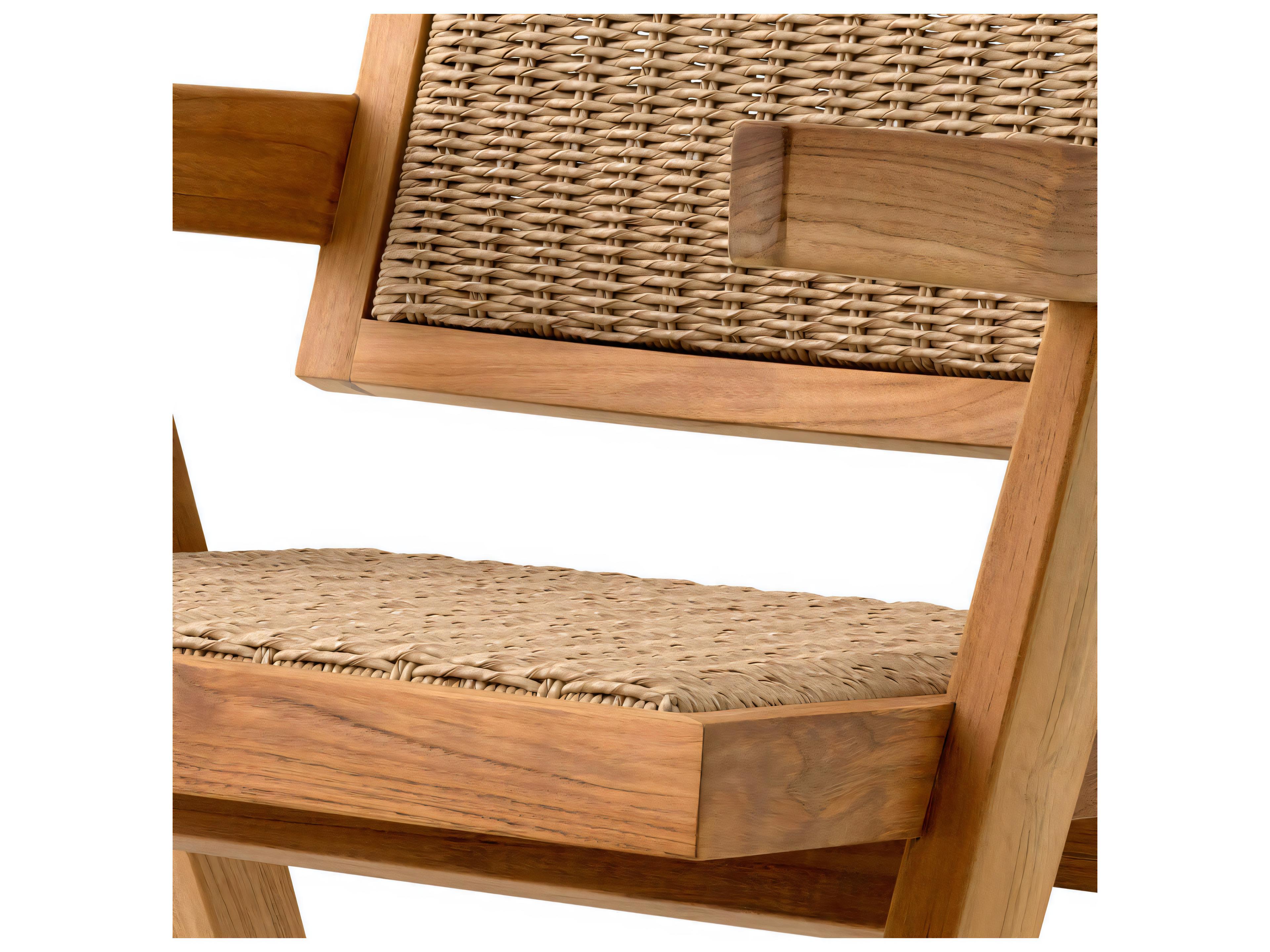 Eichholtz Outdoor Natural Teak Weave Dining Chair