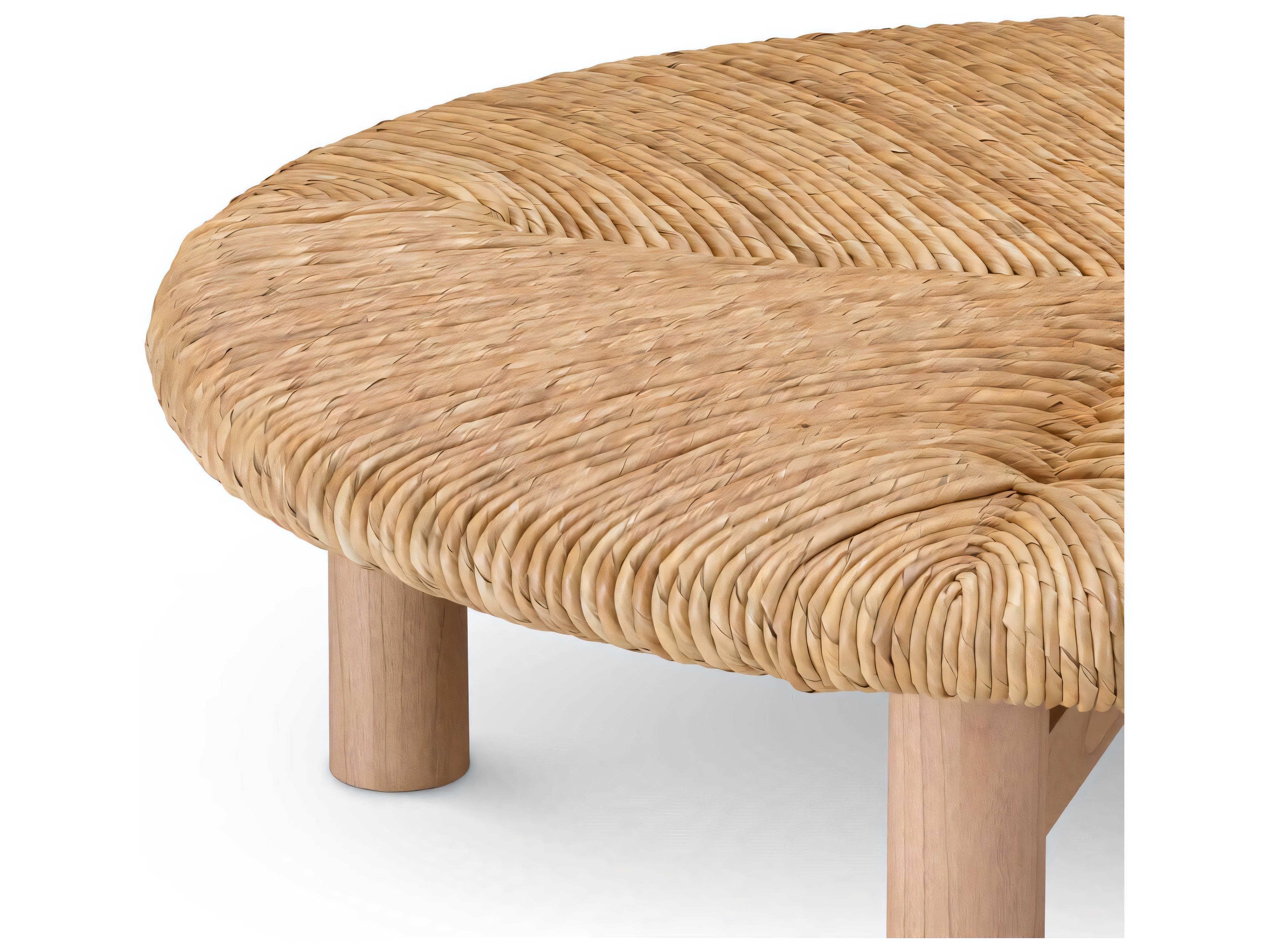 Eichholtz Outdoor Natural Finish Seagrass Rush Coffee Table