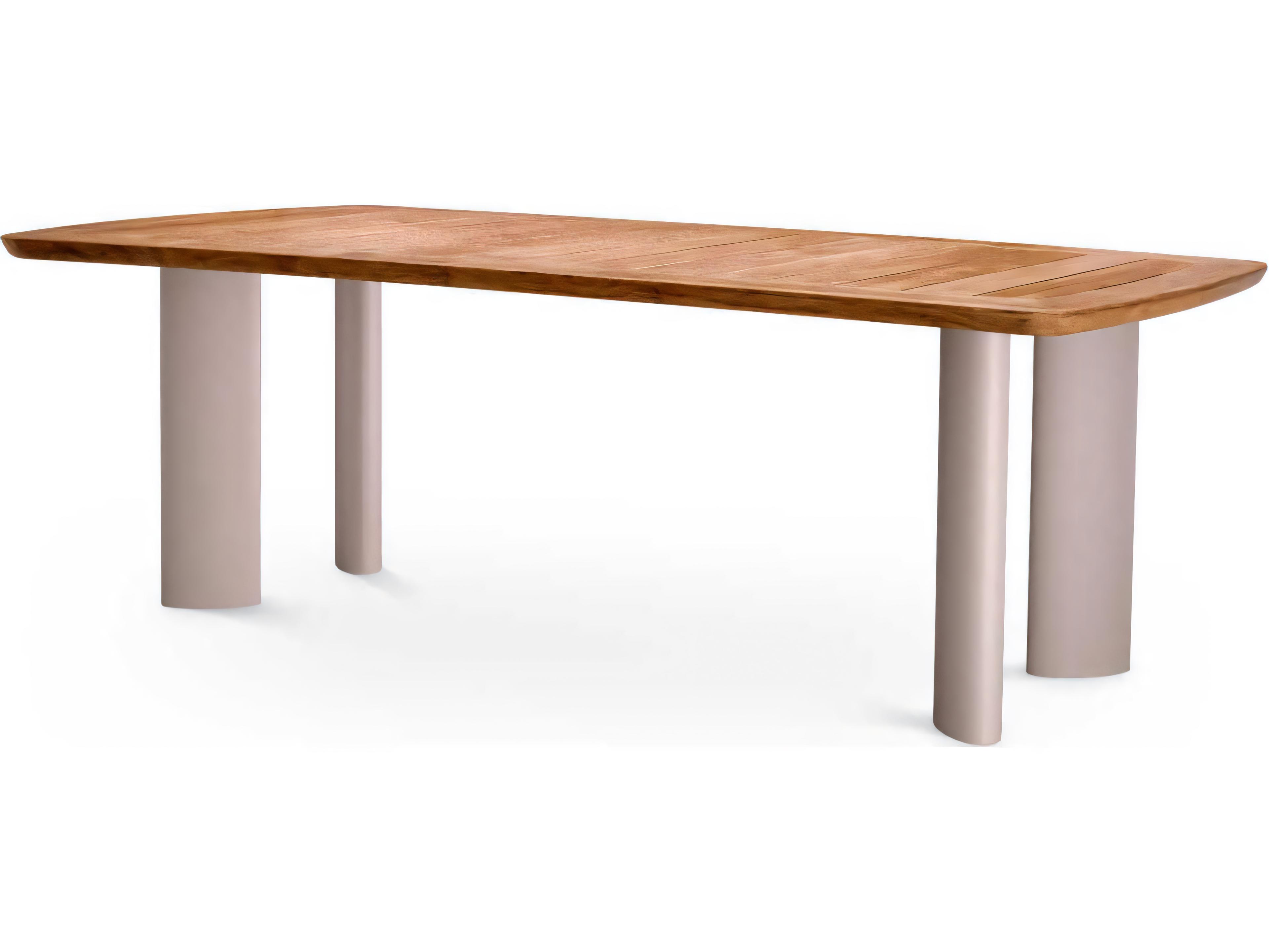 Eichholtz Outdoor Natural Teak Sand Finish Legs Dining Table