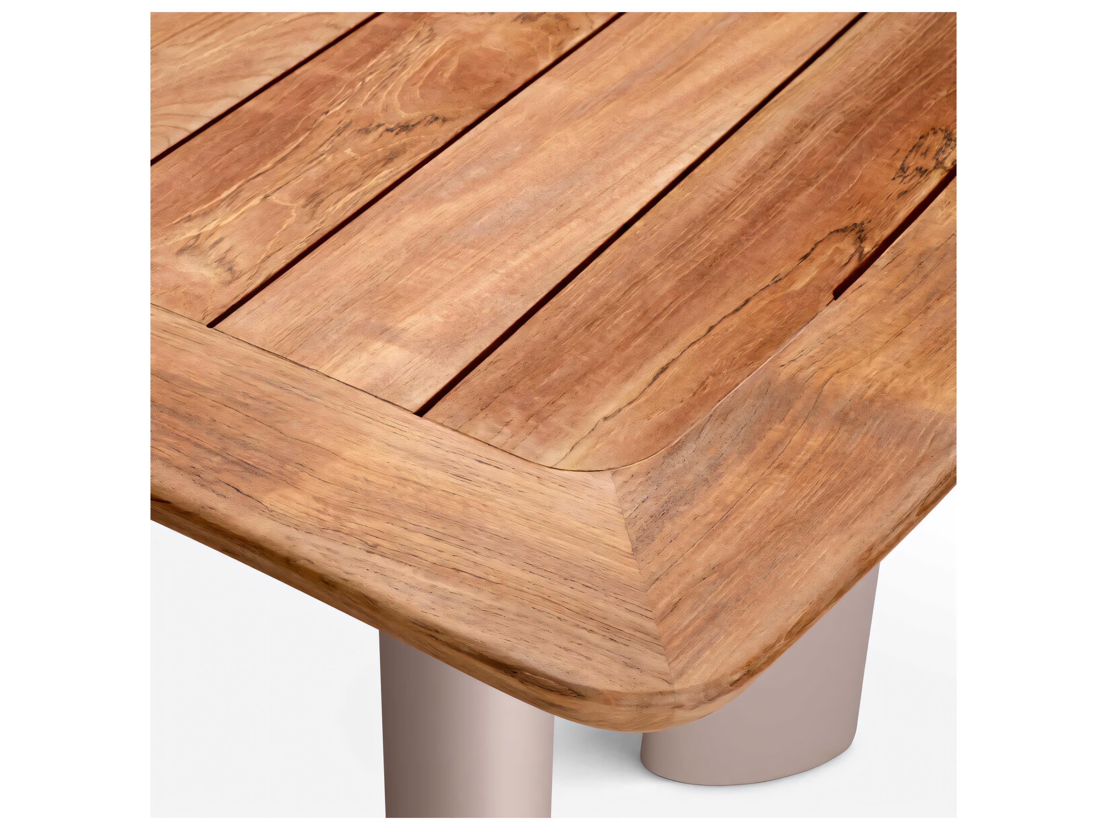 Eichholtz Outdoor Natural Teak Sand Finish Legs Dining Table