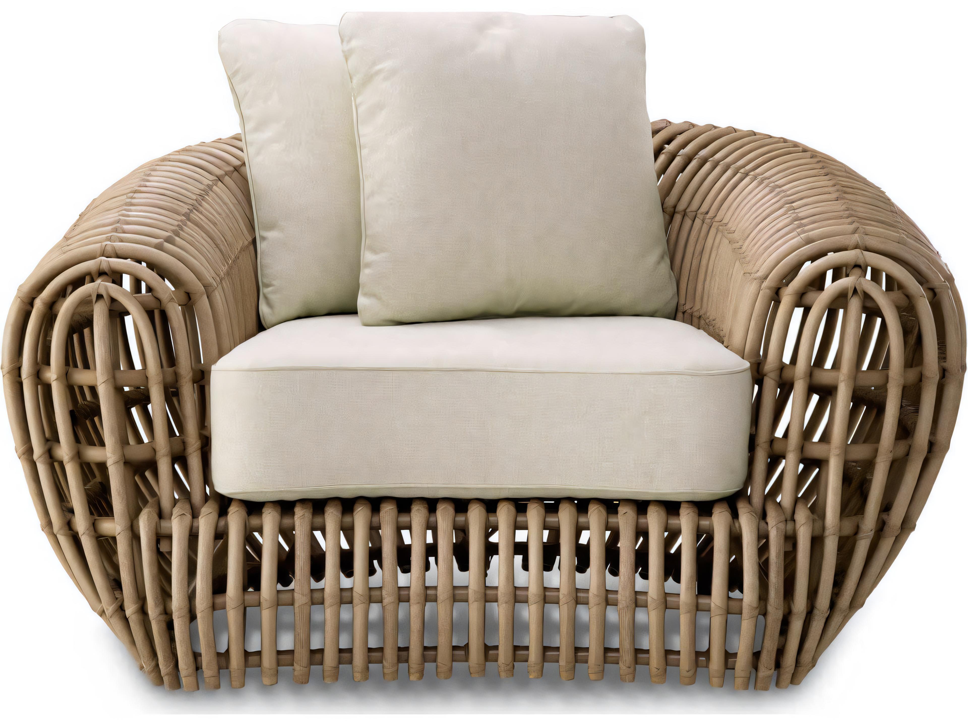 Eichholtz Outdoor Faux Rattan Viola Sand Lounge Chair
