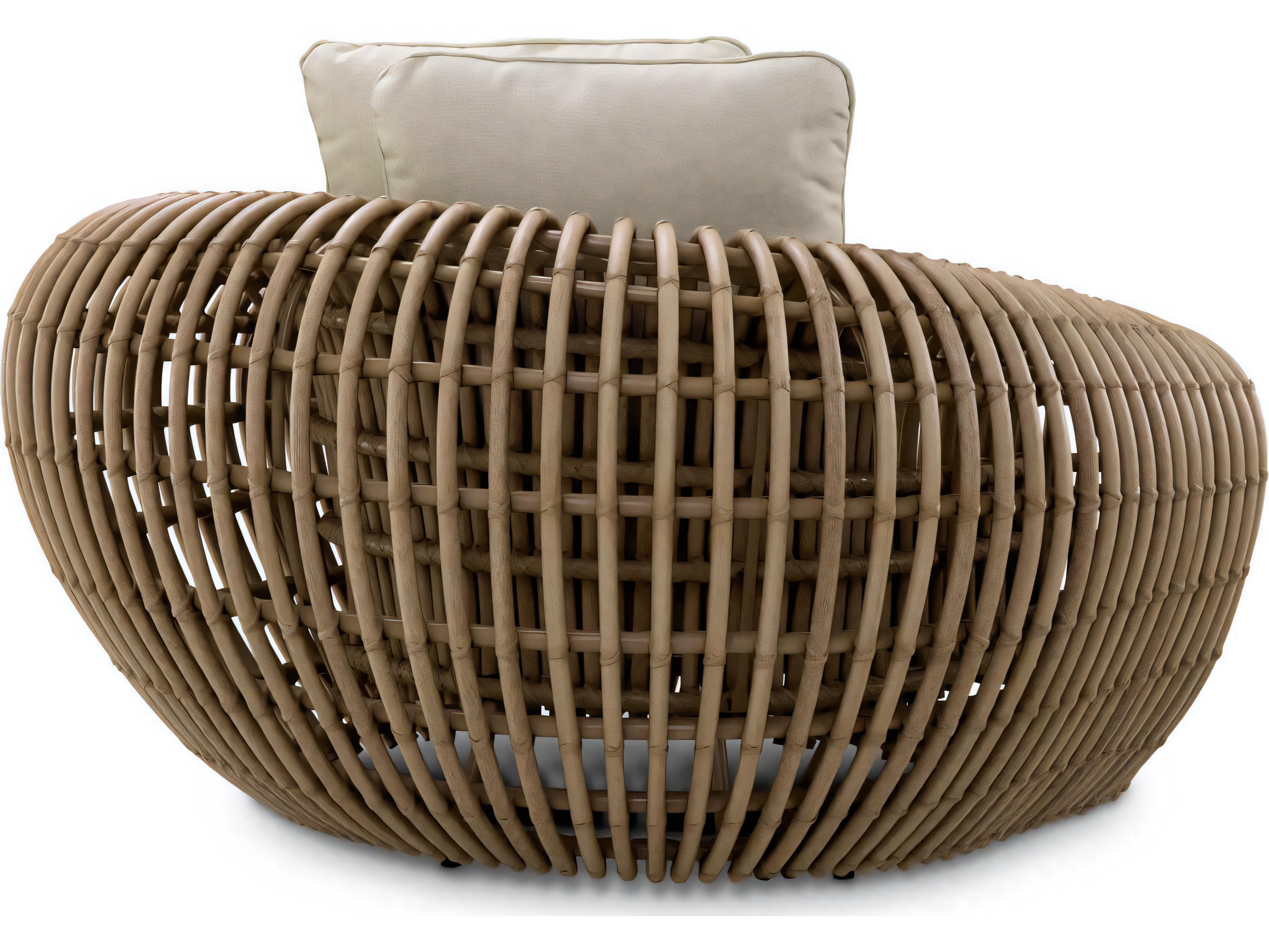 Eichholtz Outdoor Faux Rattan Viola Sand Lounge Chair