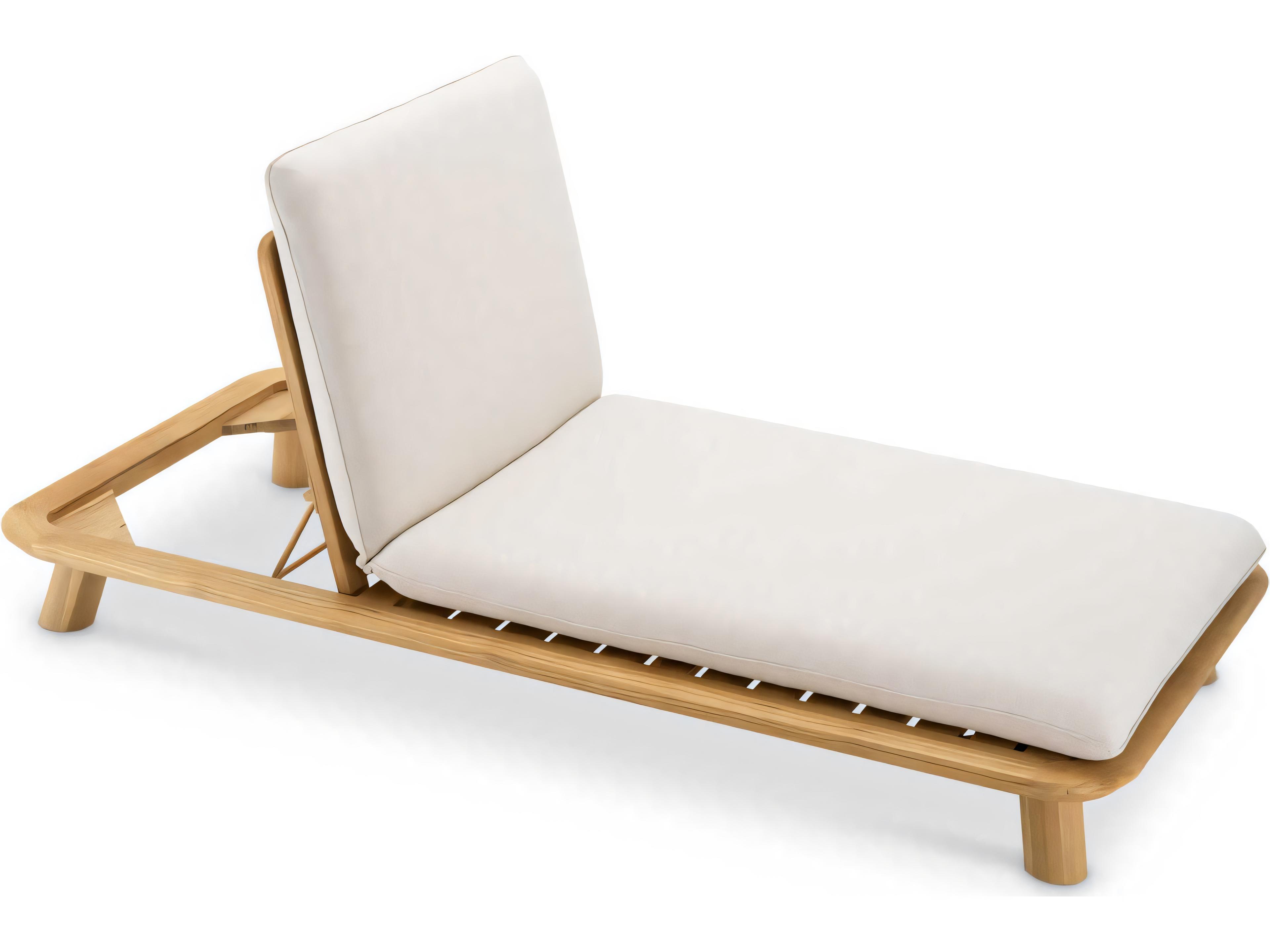 Eichholtz Outdoor Natural Teak Viola Sand Lounge Bed